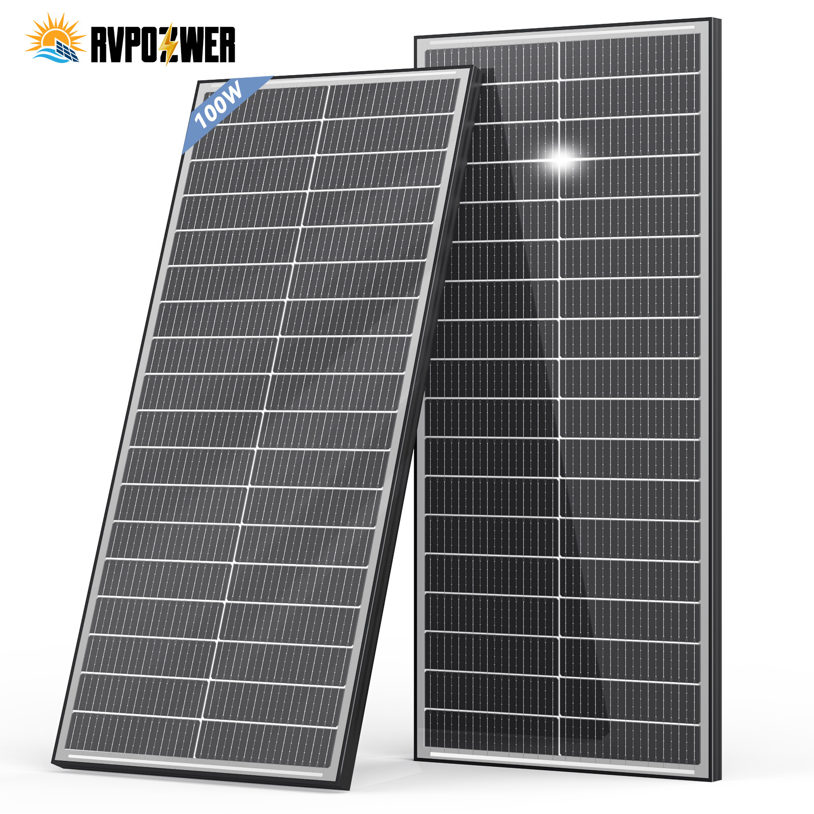 100W Bifacial Solar Panels 12V Mono 18BB High-Efficiency PV for Home/RV/Off-Grid