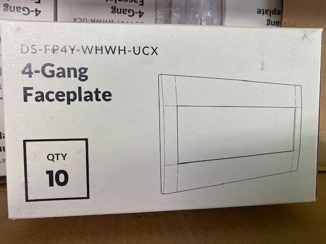 (10 PACK) Deako 4-Gang Faceplate DS-FP4Y-WHWH-UCX White