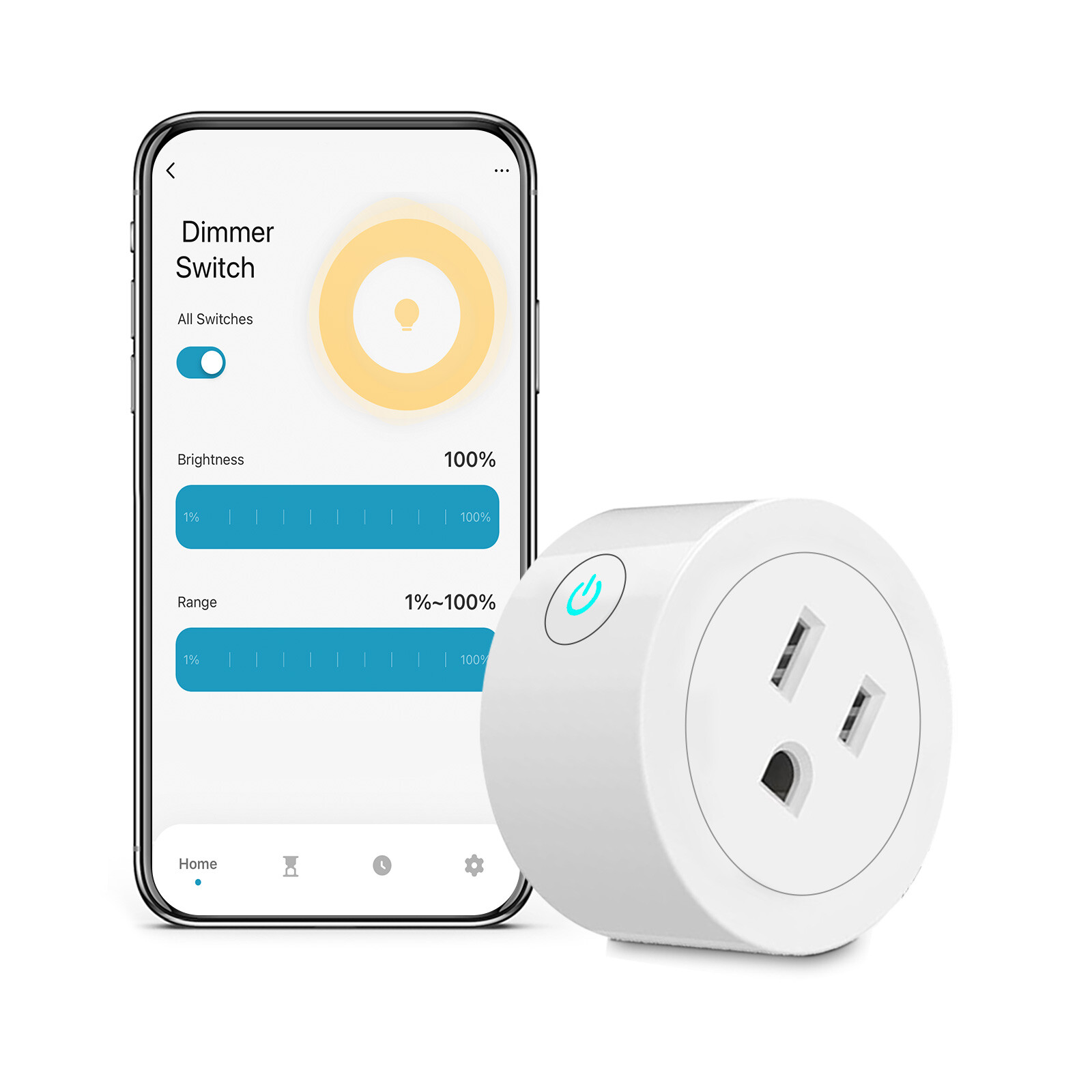 MOES WiFi Smart Power Dimmer Plug Switch Socket Outlet Alexa Google APP Control