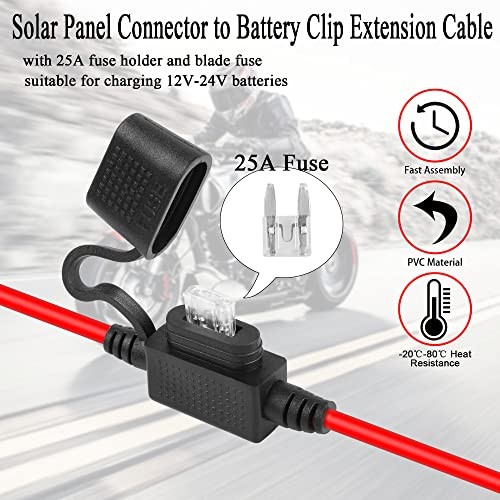 12AWG Solar Panel Connector Cable to Battery Clip – Solar Panel Connector Cable