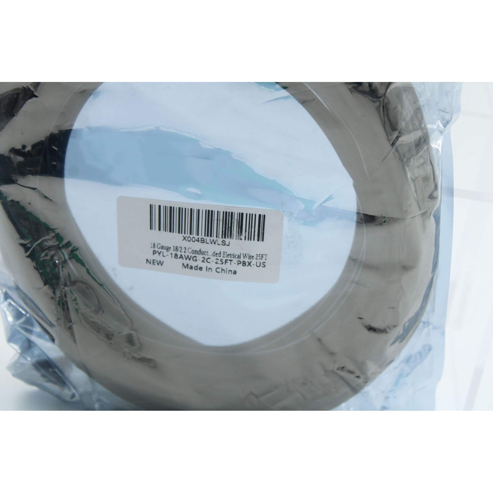 18 Gauge 18/2 2 Conductor Stranded Electrical Wire 25FT PYL-18AWG-2C-25FT-PBX-US