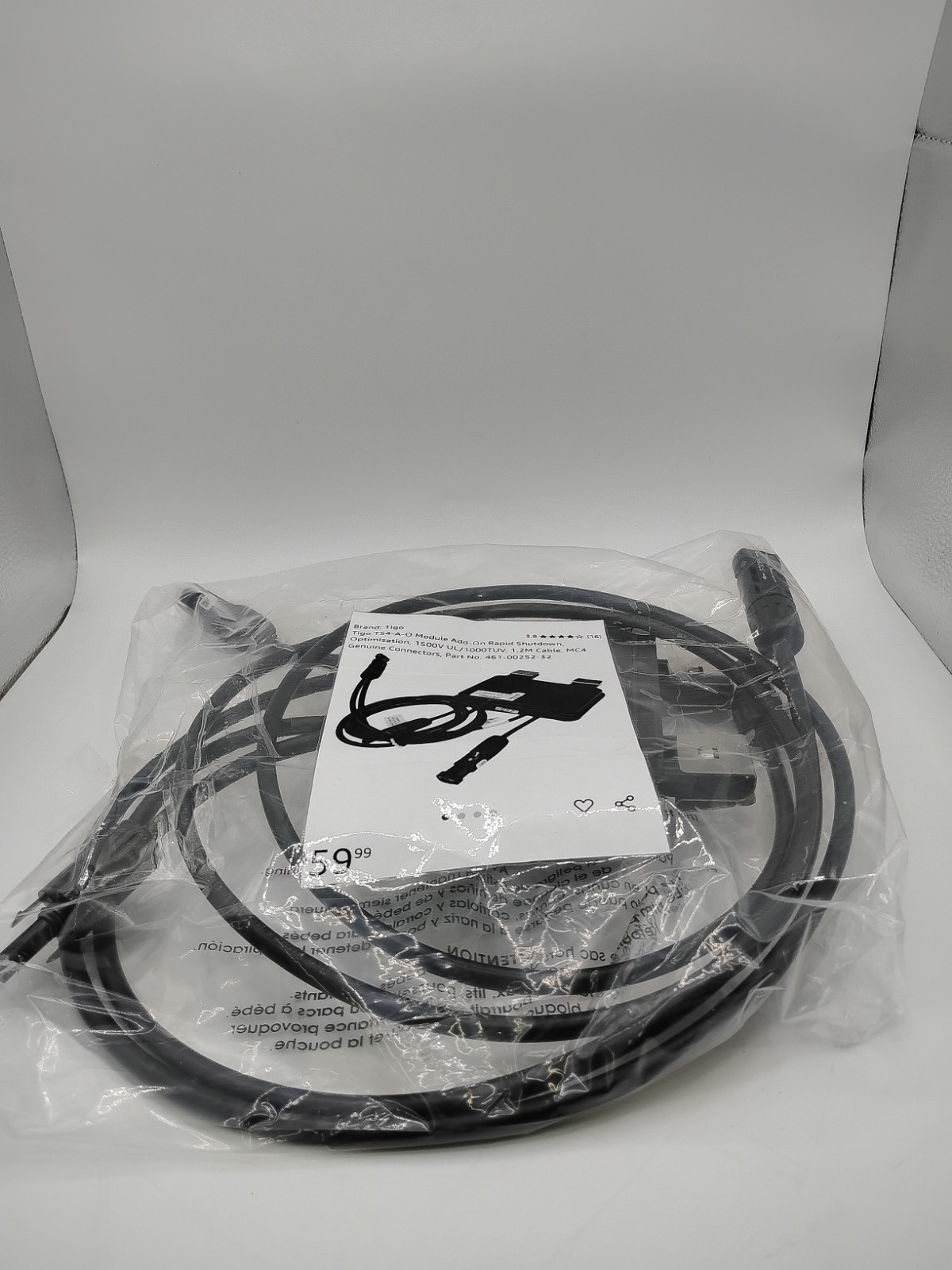 TS4-A-O Module Add-On Rapid Shutdown, Optimization, 1500V UL/1000TUV, 1.2M…