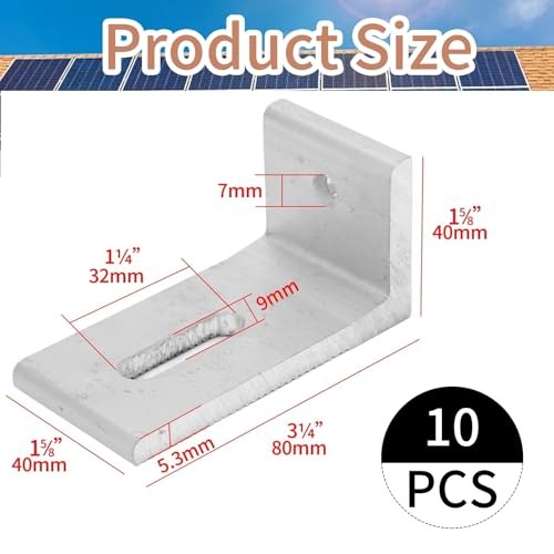 L Foot Solar Mount—Aluminum Alloy Photovoltaic Solar Panel Mounting Brackets