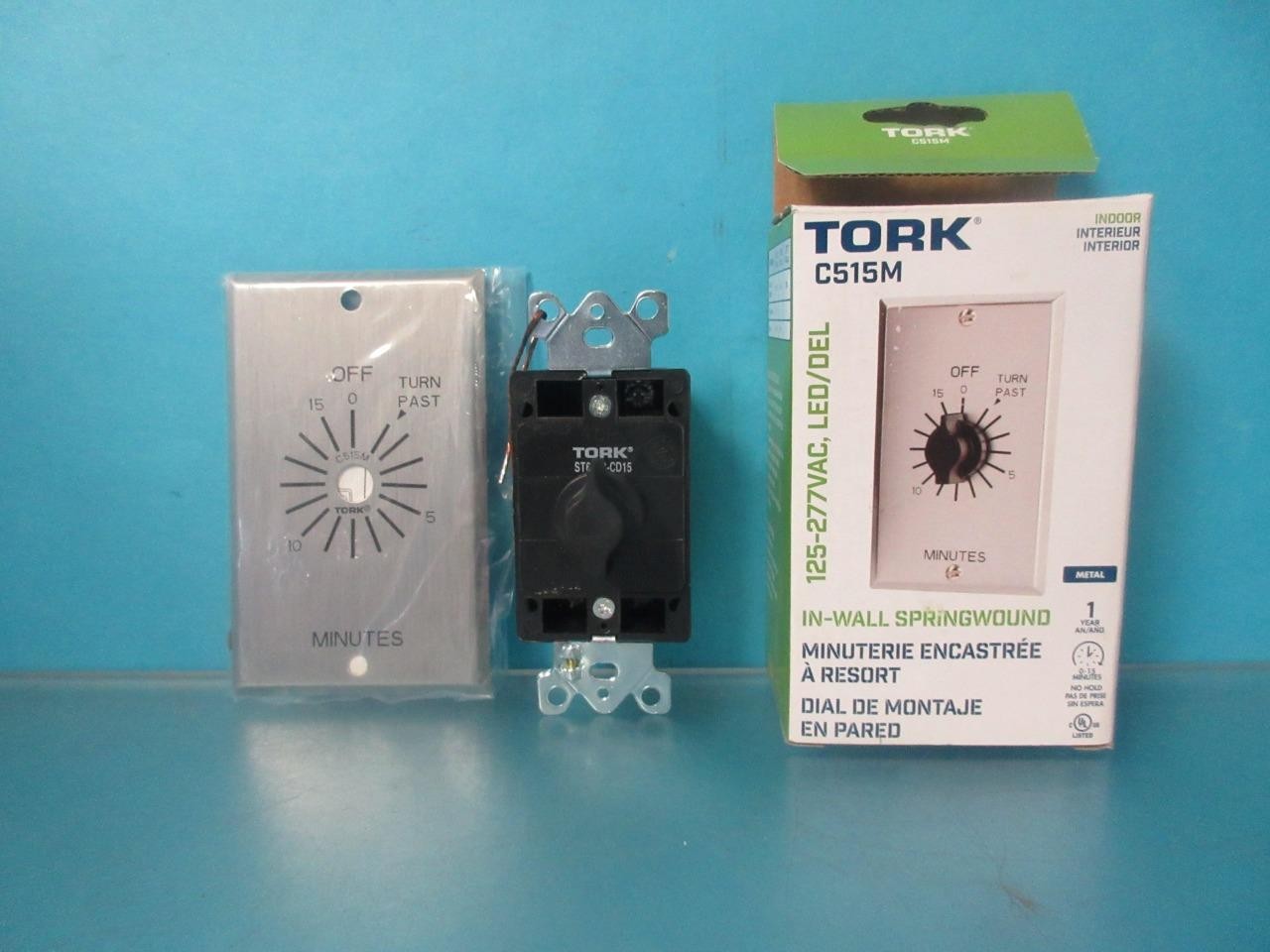 NSI TORK SPRING-WOUND AUTO OFF TIMER RANGE 0 TO 15 MIN C515M IN WALL INDOOR