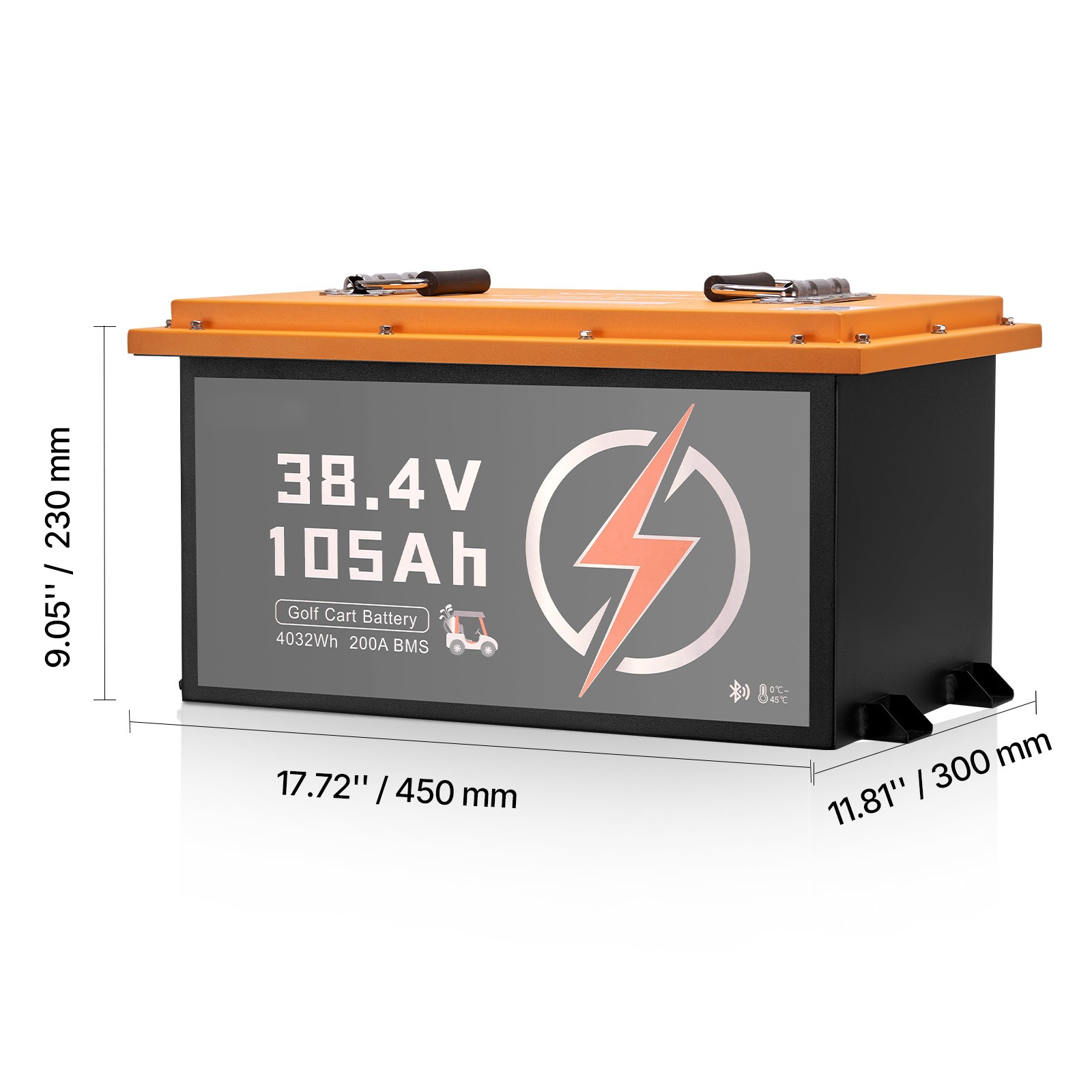 36V 105Ah Golf Cart Lithium Battery with 20A Charger and Touch Monitor