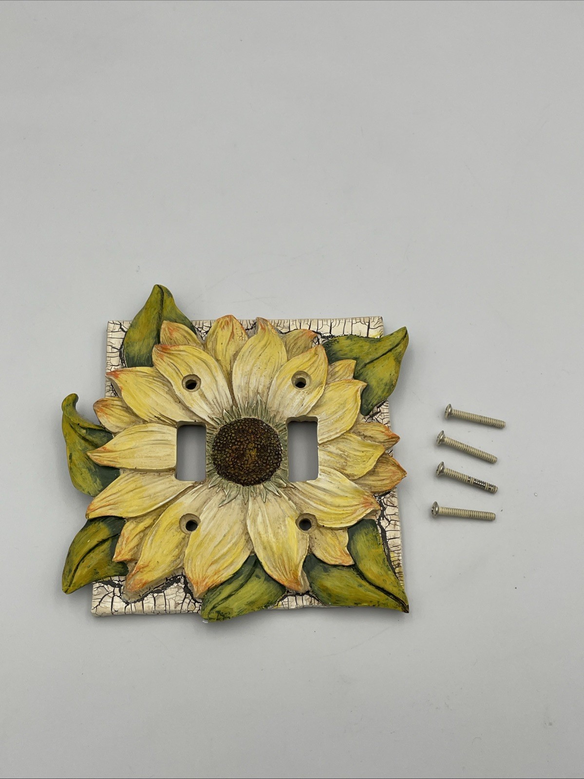Vintage 3D Resin Sunflower Light Switch Cover Beautiful Rare T7