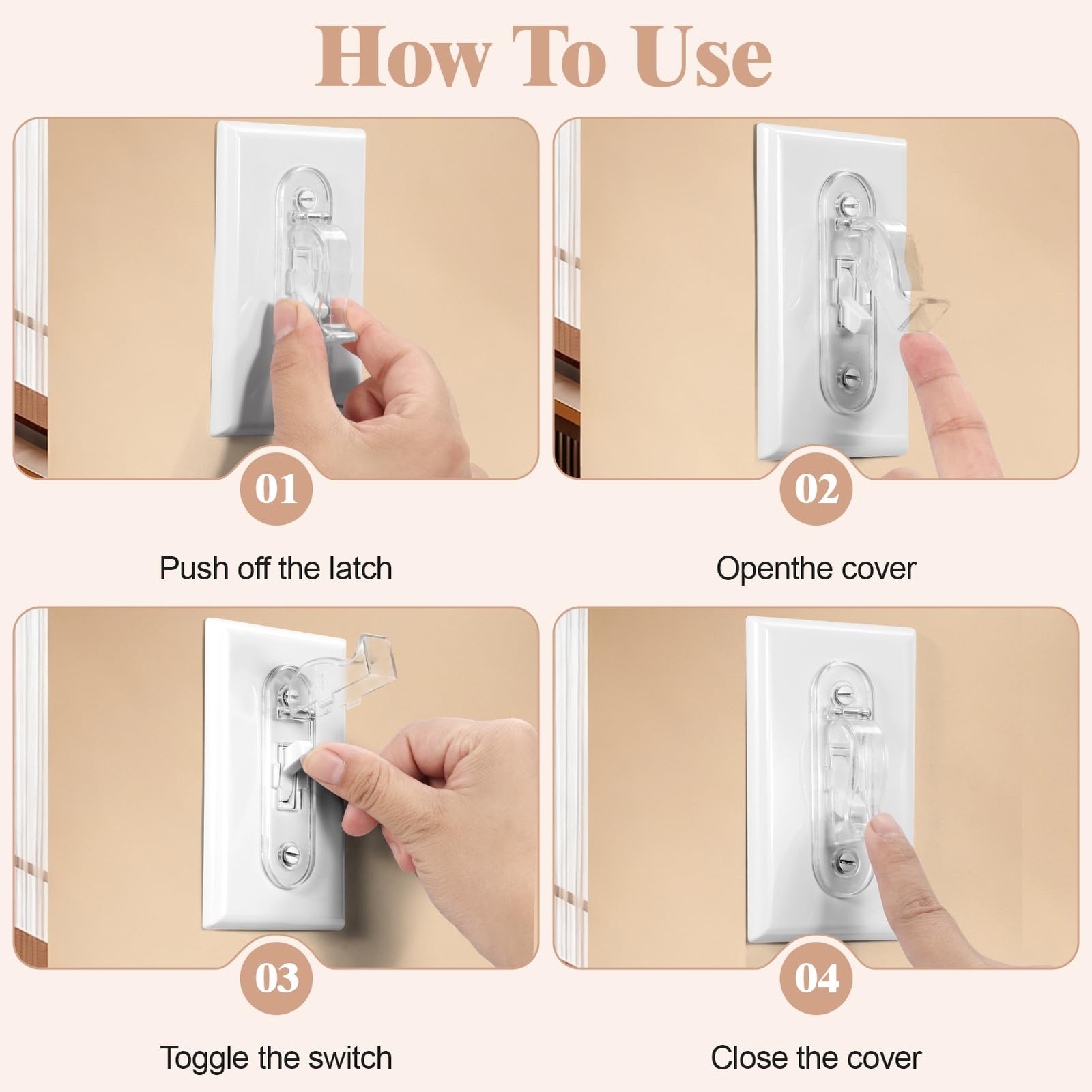 1-Pack Clear Wall Switch Guard,Light Guard Clear/1 Pack,