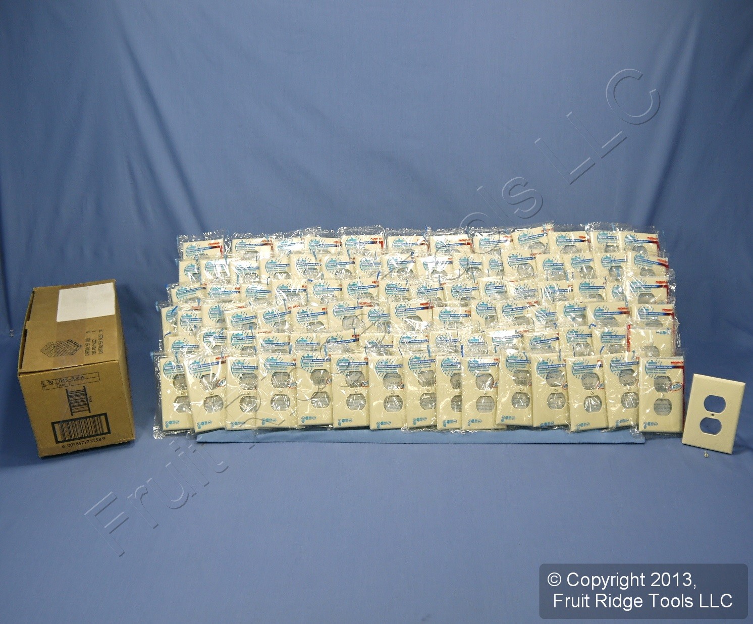 Leviton PJ8-A Almond 1-Gang Duplex Receptacle Outlet Cover Nylon Wallplate 90pcs