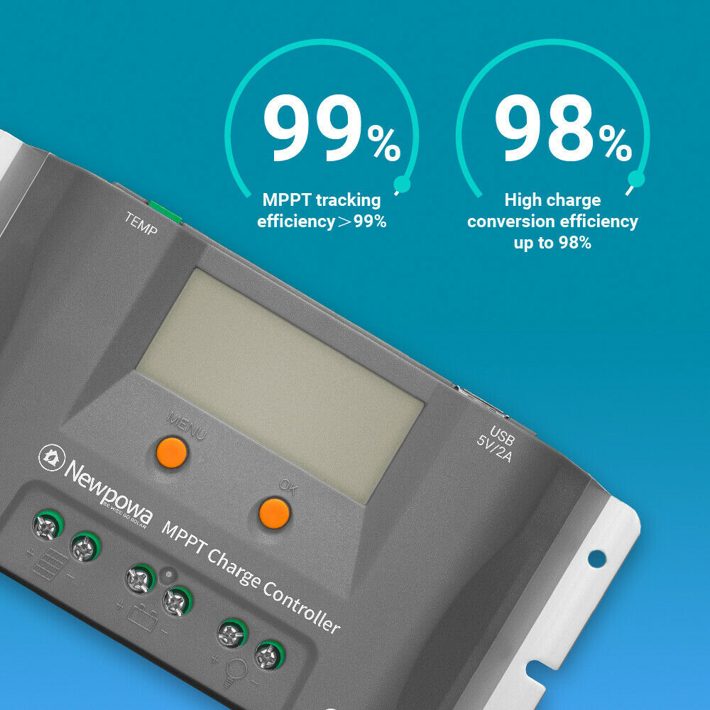 Newpowa MPPT True 10A 12V Battery Regulator with LCD Display