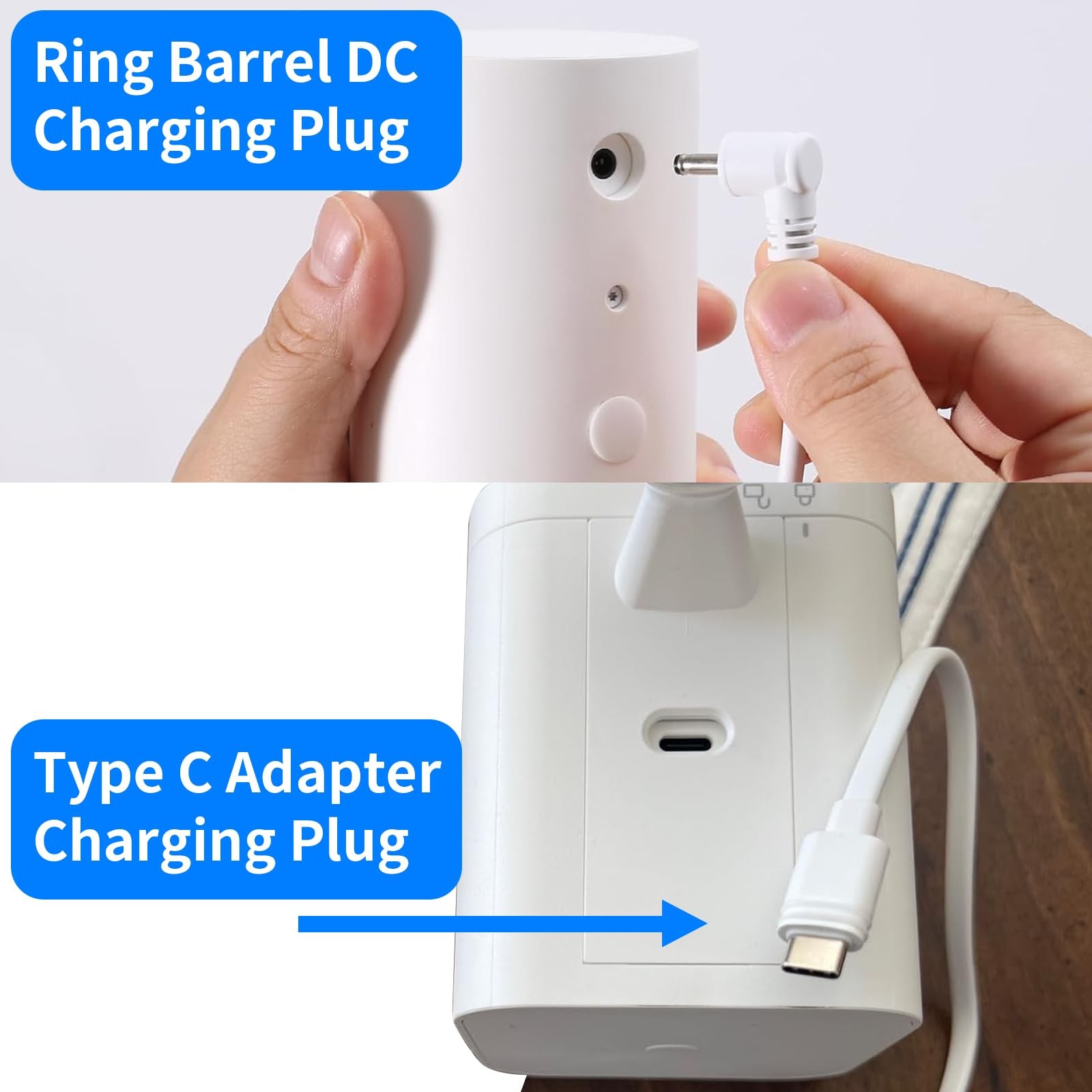 Ring Camera Solar Panel, 5W Charger Compatible with Rings White-1Pack