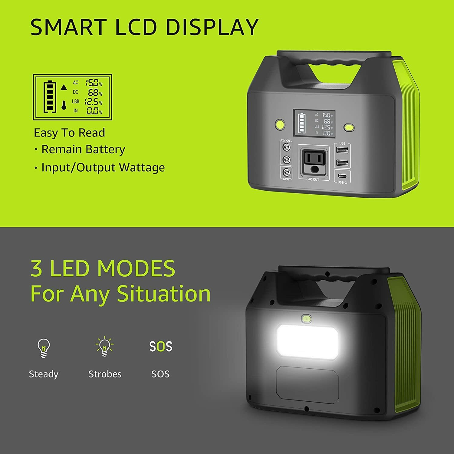 Open Box EnginStar 150W 155Wh Portable Power Station, 110V Power Bank