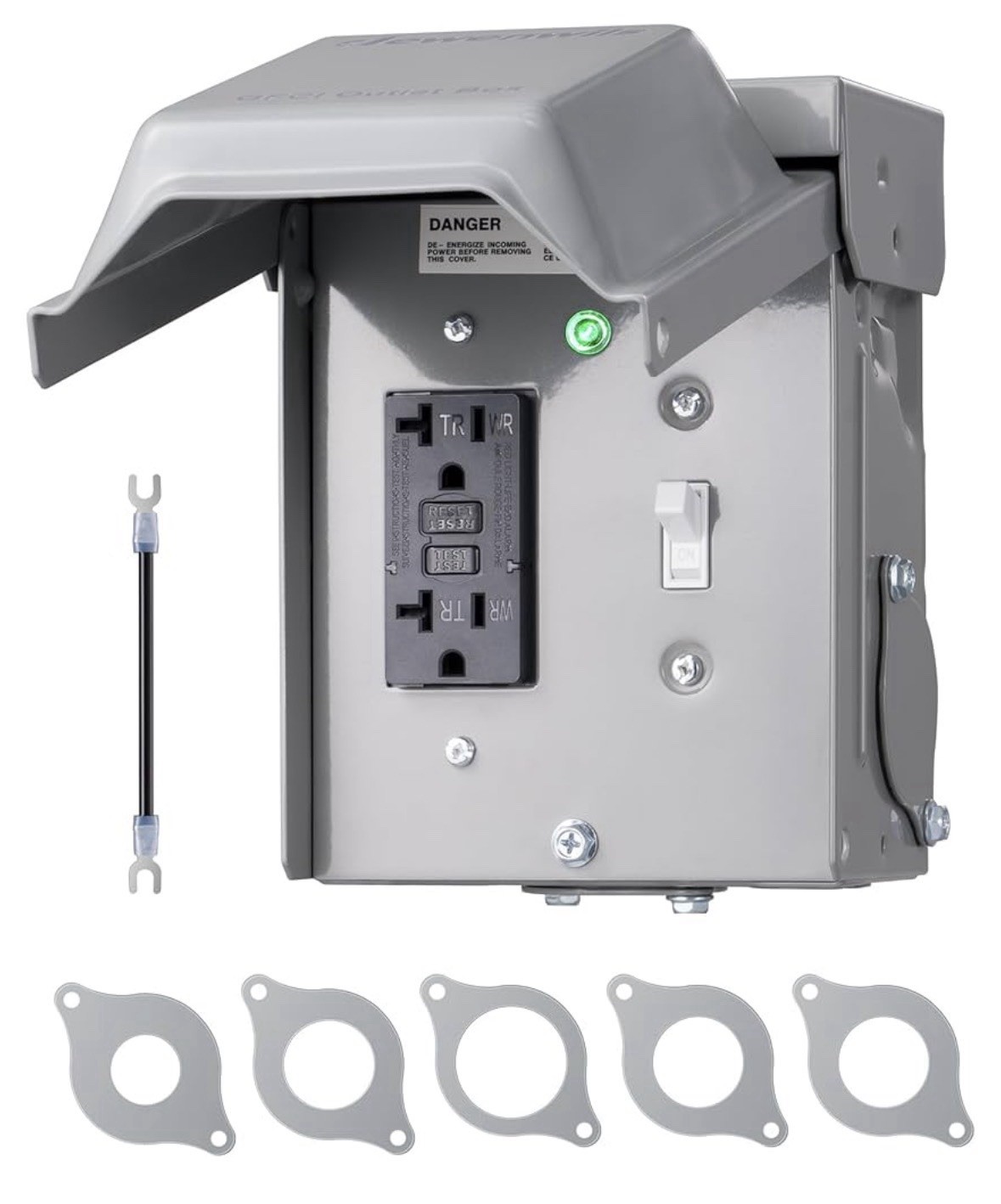 DEWENWILS Outdoor Outlet Box, 20 AMP Outdoor Electrical Outlet Box ETL Listed