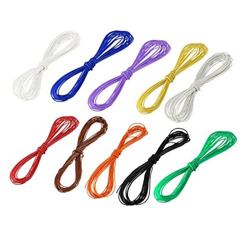 10 Pcs 30 Gauge Wrapping Wire Tin Plated Copper Wire PCB Wires Cable P/N DM
