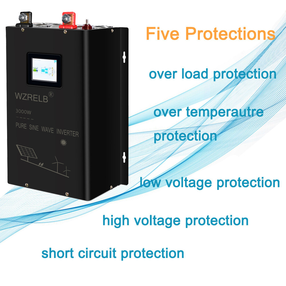 48V DC Pure Sine Wave Split Phase Inverter 3000W 120V 240V AC Solar System Home