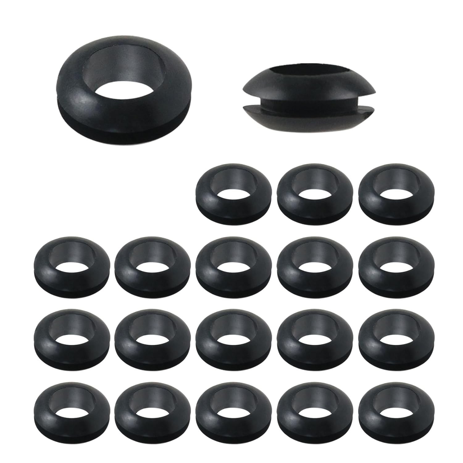 Rubber Grommet Kit Outlet Loop Guard Ring for Wire, Cable and Plug, 10mm Inne…