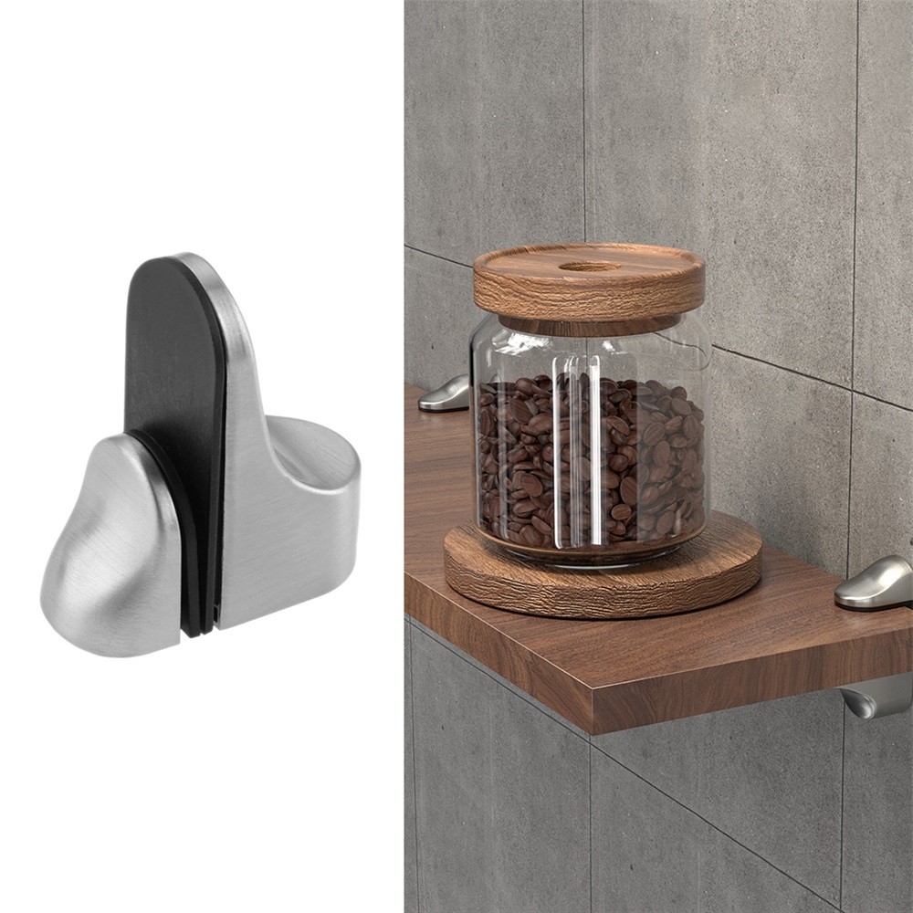 4×Adjustable Glass Shelf Brackets Zinc Alloy For 3-20mm Thickness Glass