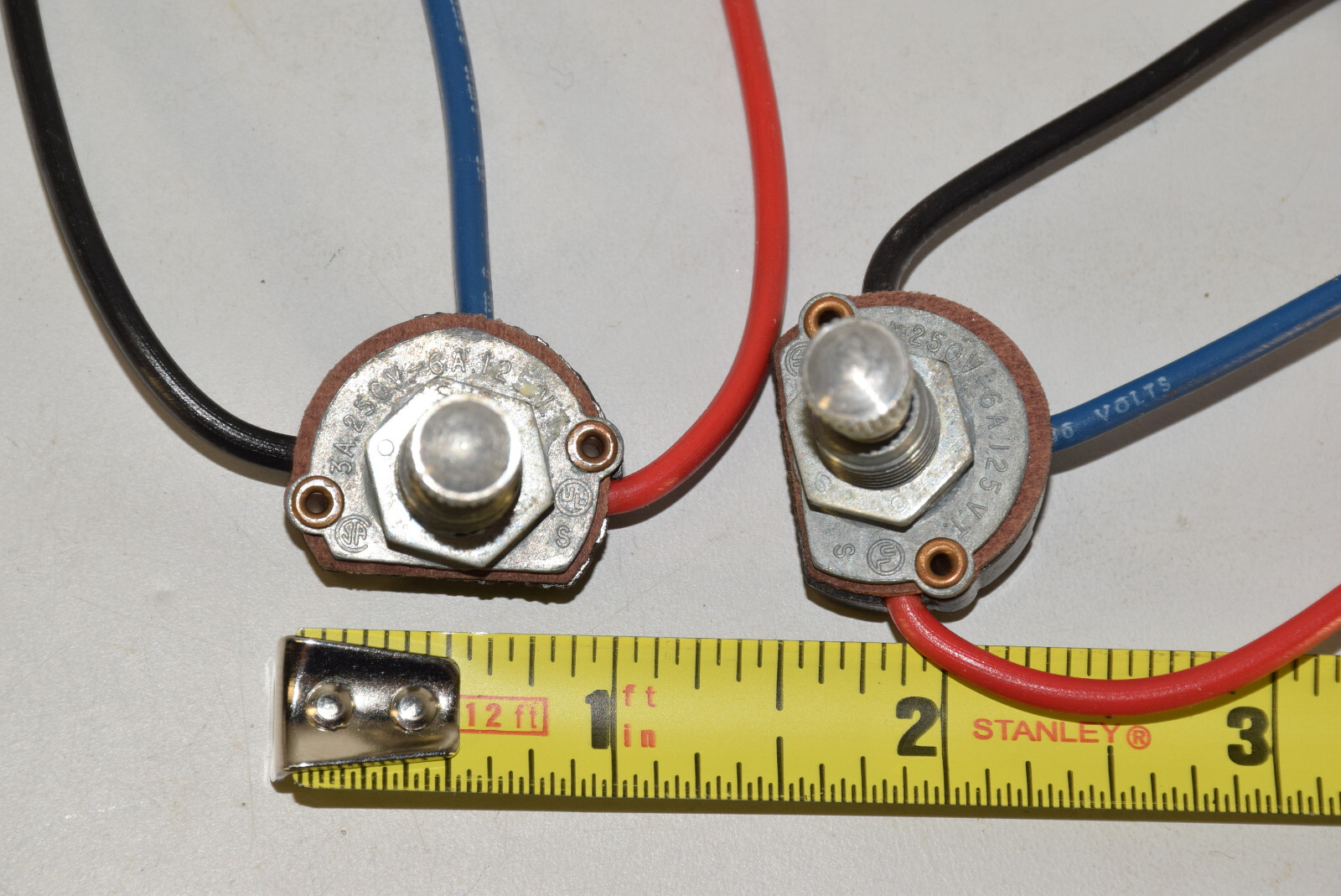 Leviton Rotary Canopy Switch 6A 125V 3A 250V 663-20 Nickle Single Pole – 3x Pack