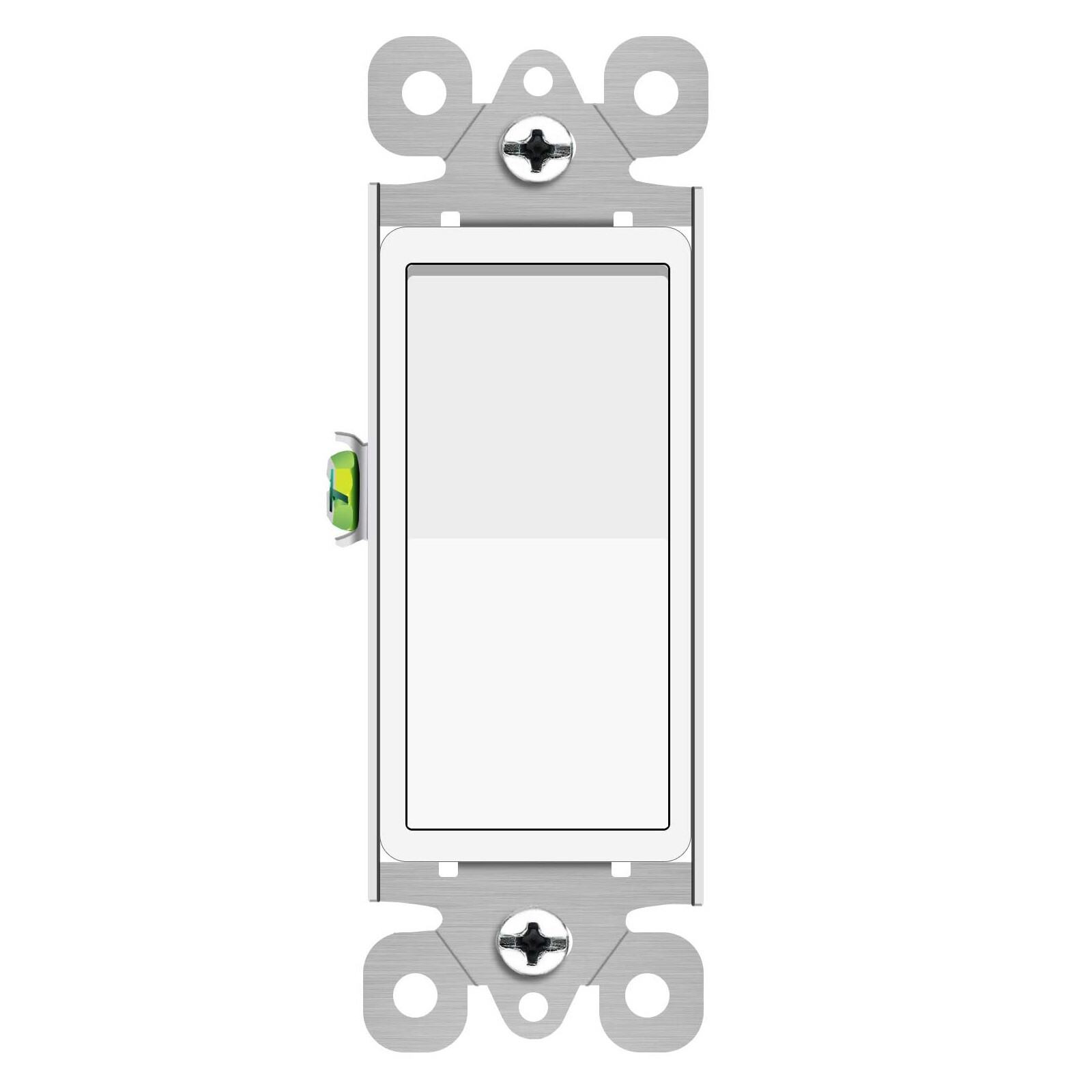 Wall Rocker Light Switch 15A 120/277V On Off Single Pole UL Listed White 100Pack