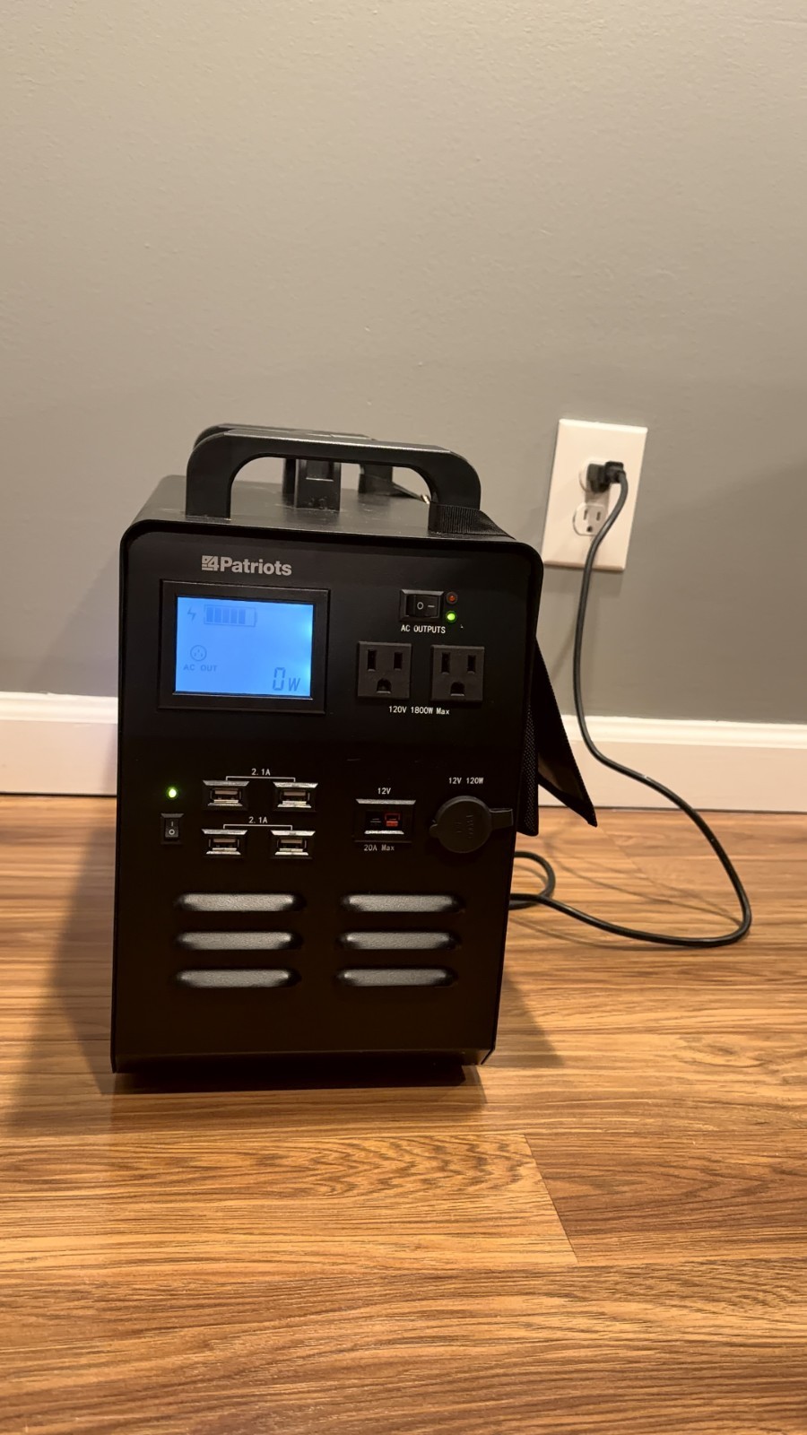 4PATRIOTS 1800w 12V Portable Power Generator | SOLAR PANELS NOT INCLUDED