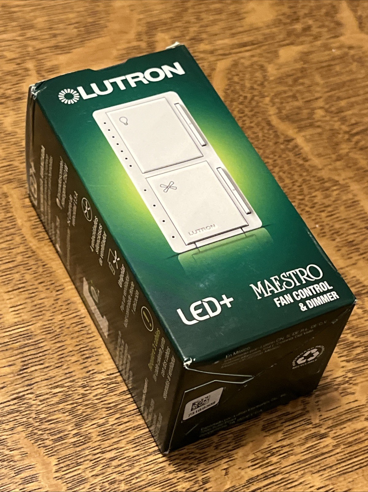 Lutron Maestro Fan Control & Light Dimmer LED Single Pole MACL-LFQ-WH White NEW