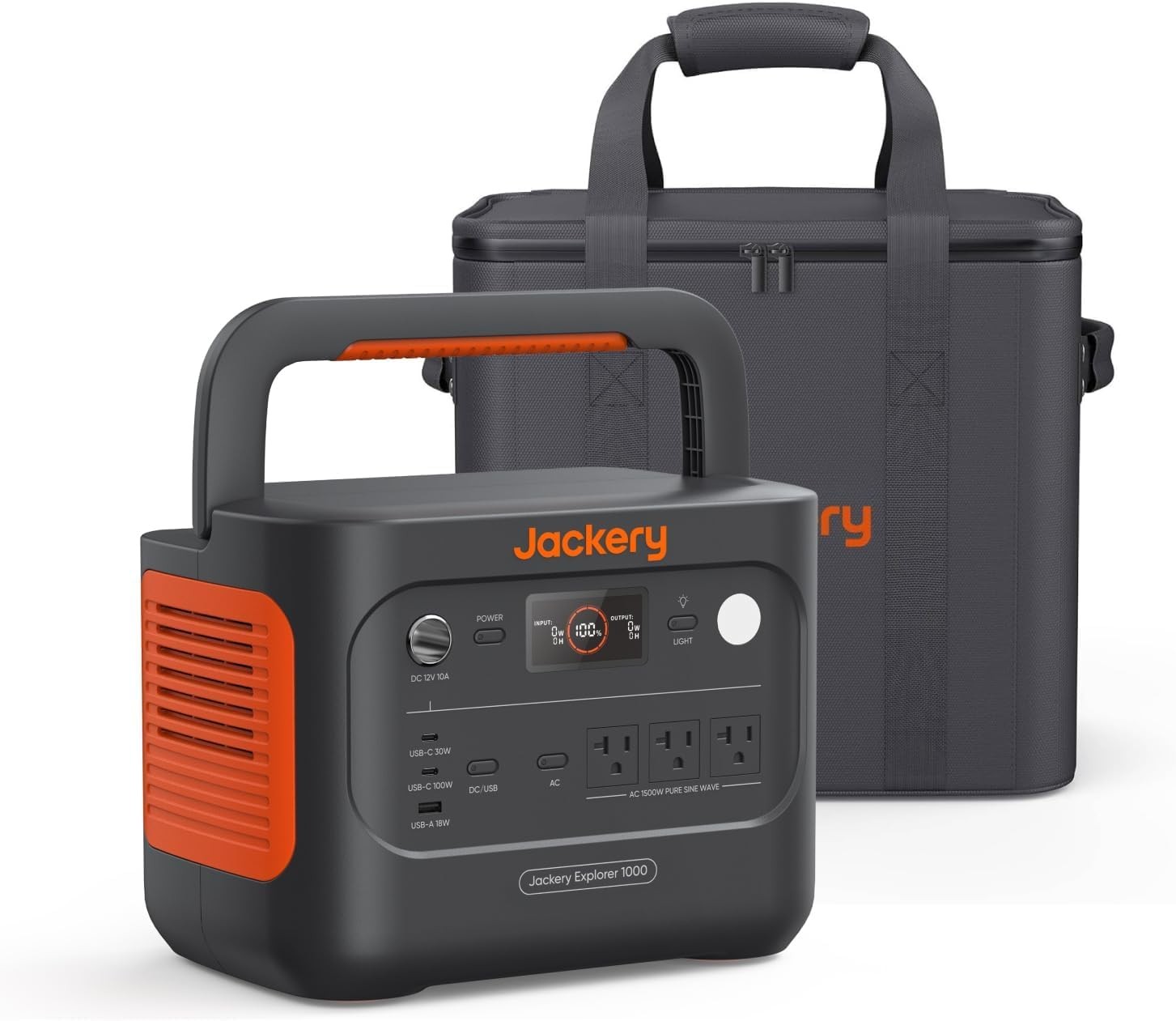 1000 v2 Portable Power Station,1070Wh LiFePO4 Battery,1500W AC/100W USB-C Output