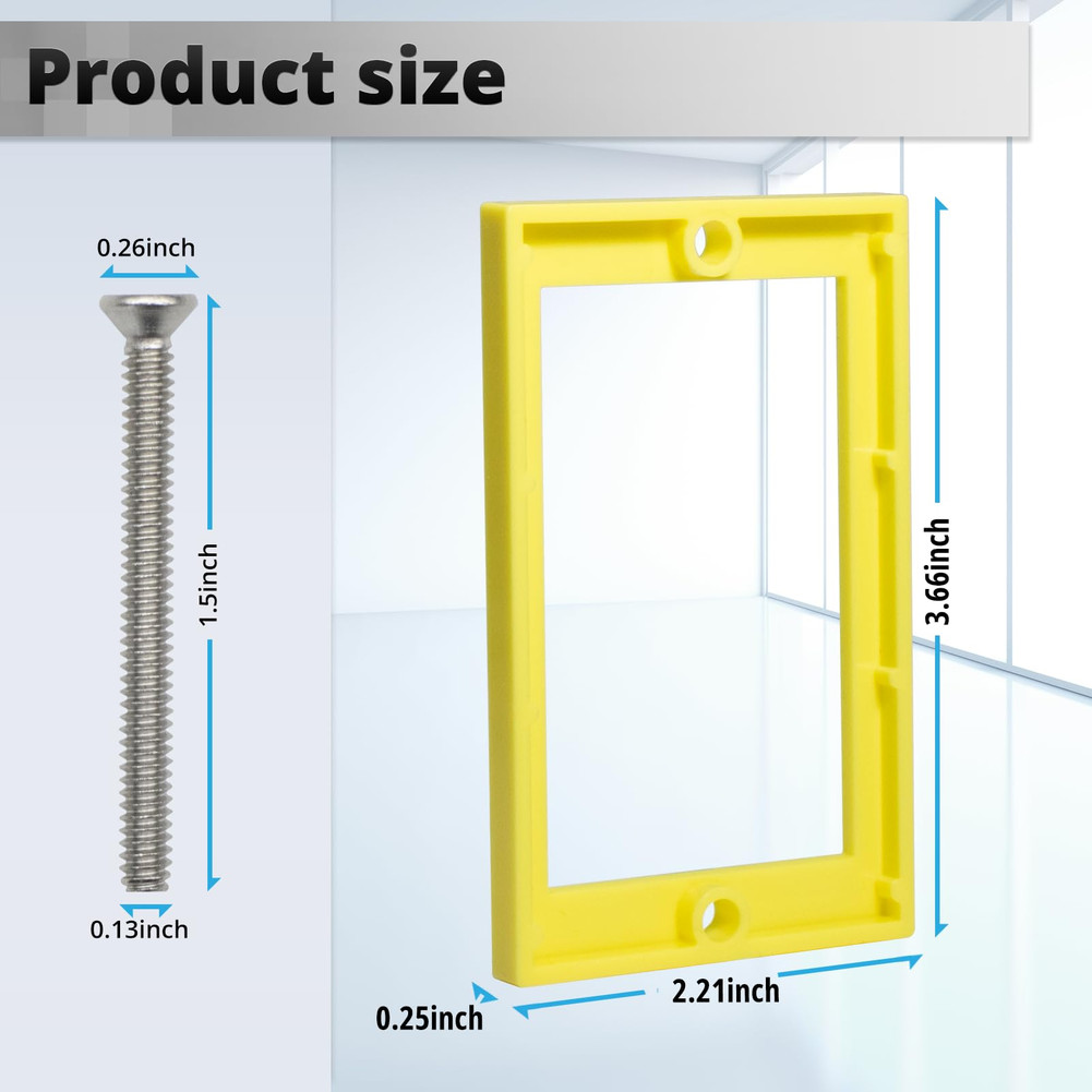 1 Gang Outlet Box Extender 1/4 inch Heat Resistant ABS Plastic Material