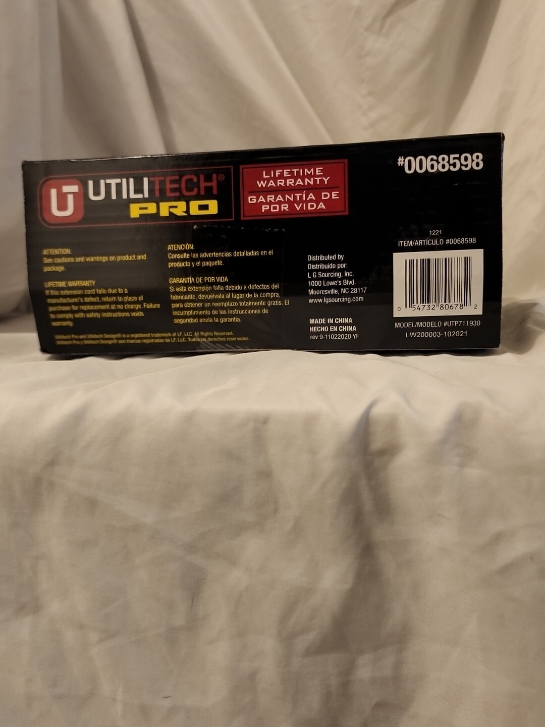 Utilitech Pro 50ft GENERATOR CORD 20-amp 125-volt 10/3 #0068598