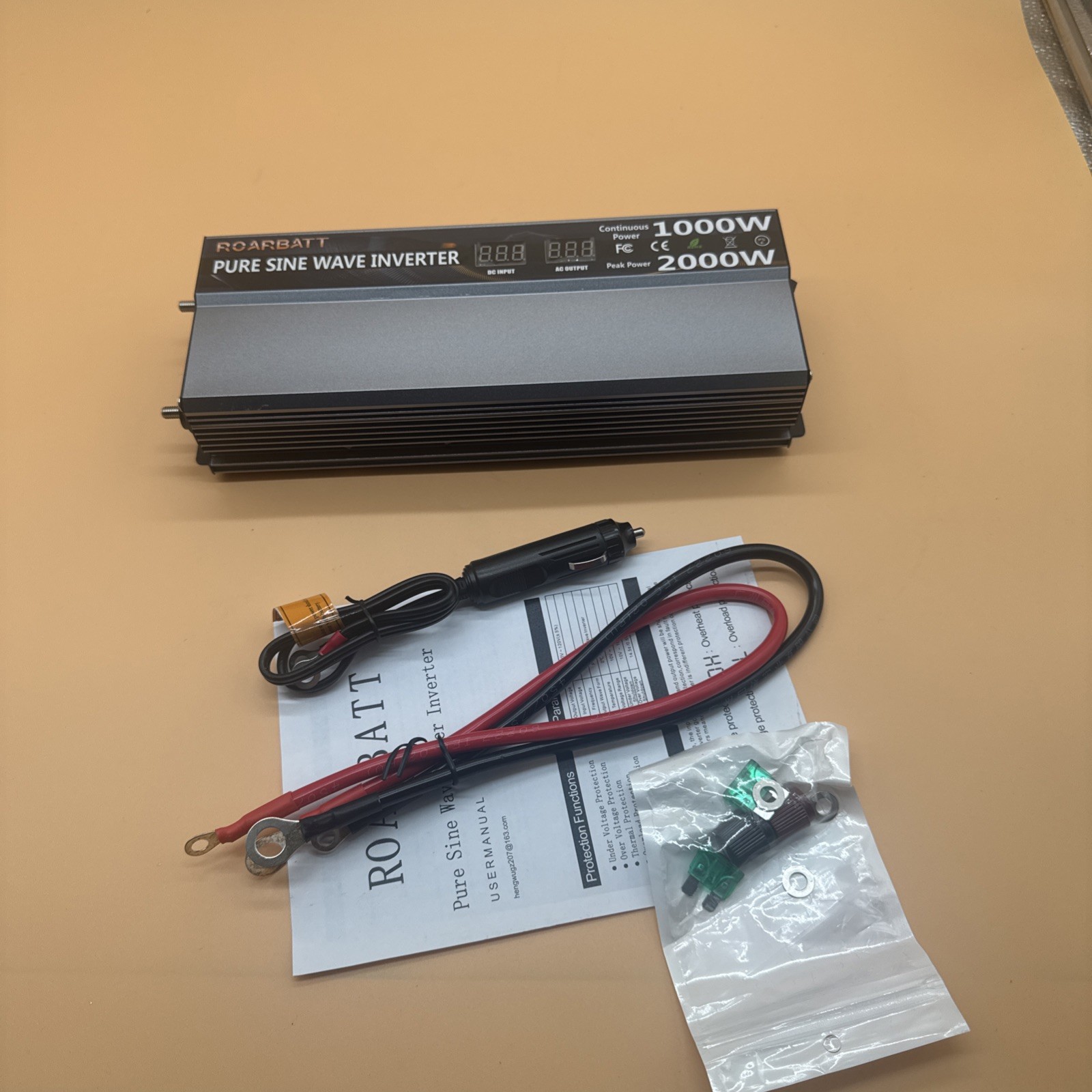 1000W 2000W Power Inverter 12V to 110V 120V LCD 2AC 2USB Converter Camping Boat