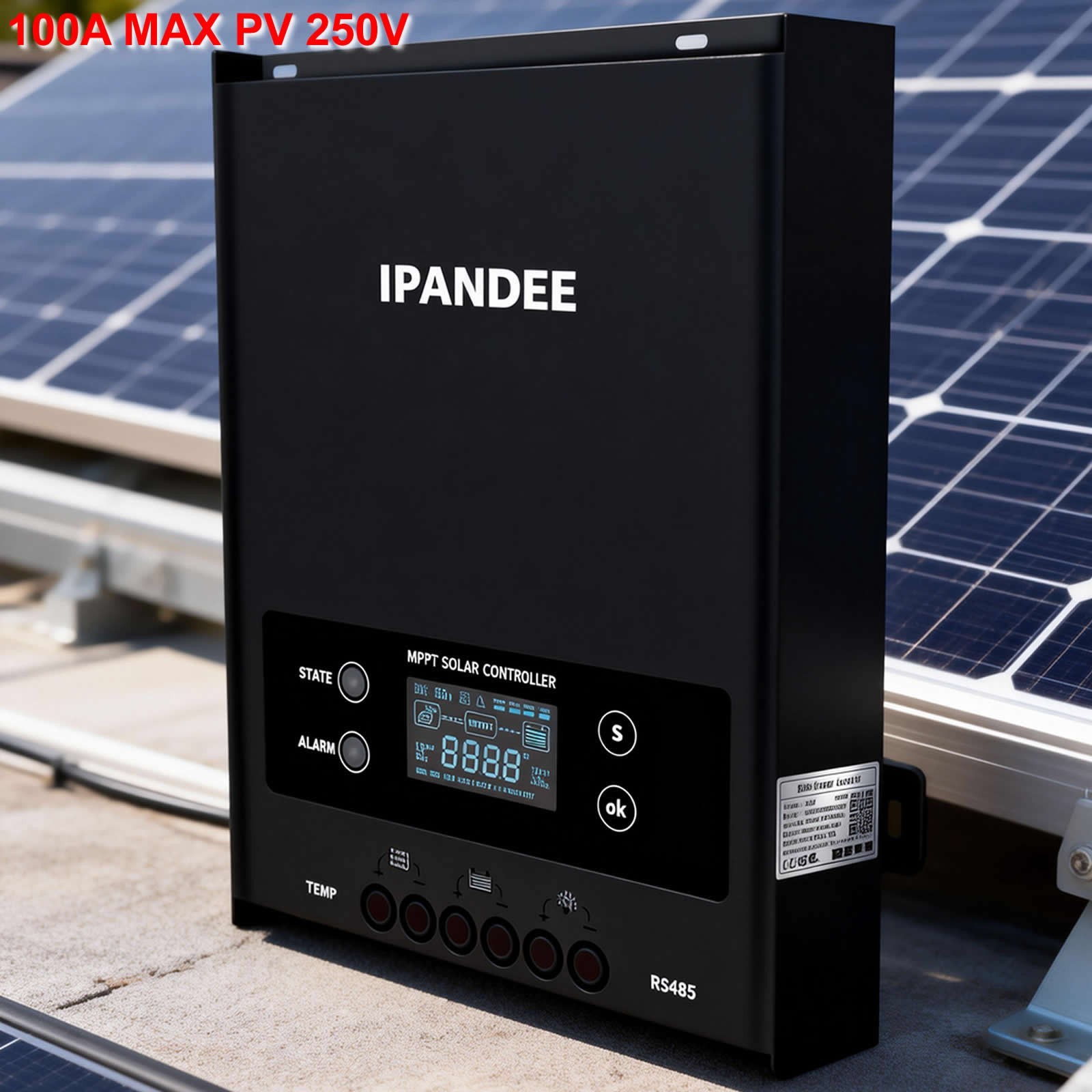 5200W TRUE 100A MPPT Solar Charge Controller 12V/24V/48V Panel Battery Regulator