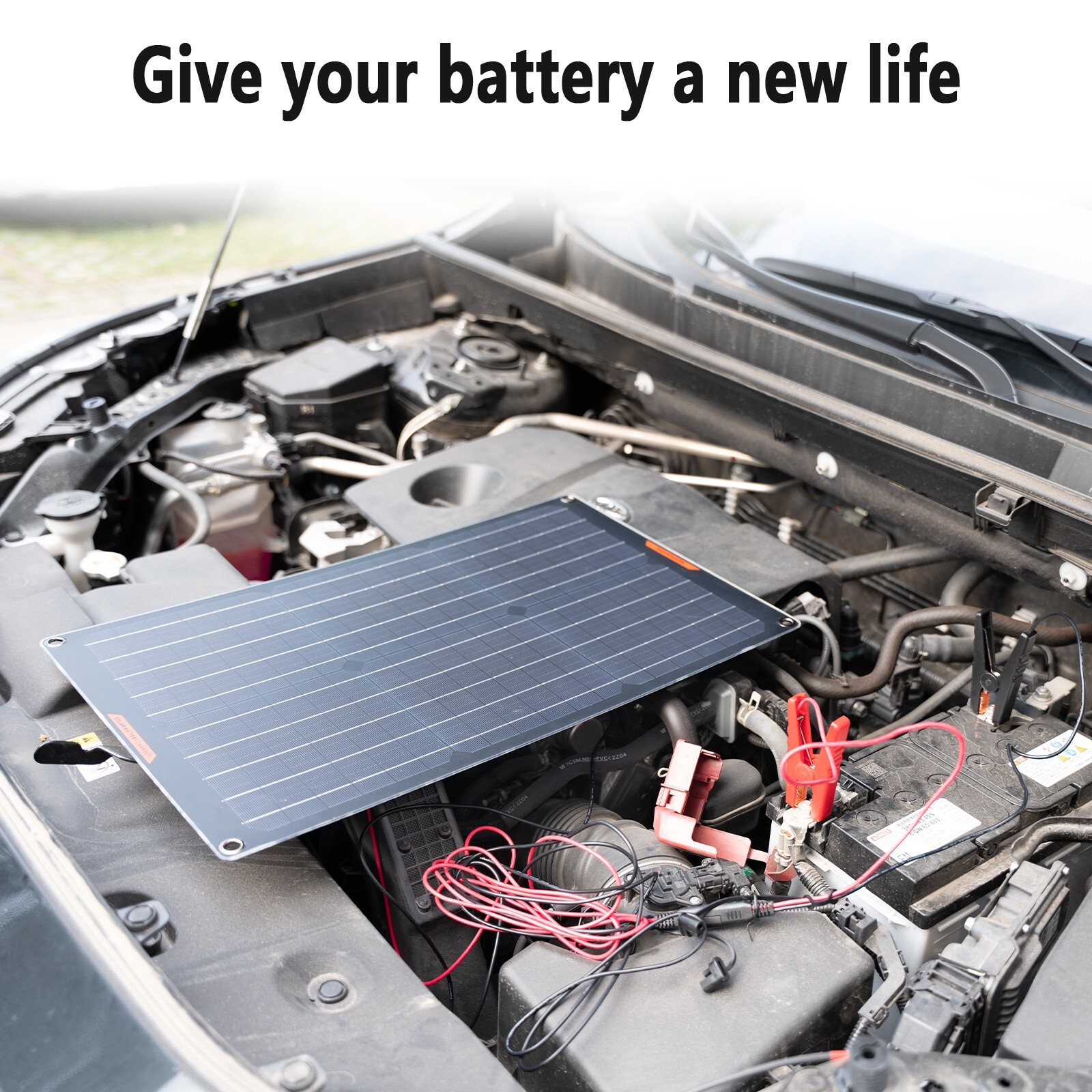 MHPOWOS Solar panel 50W Solar Trickle Charger for Car Truck Boat RV LifePO4
