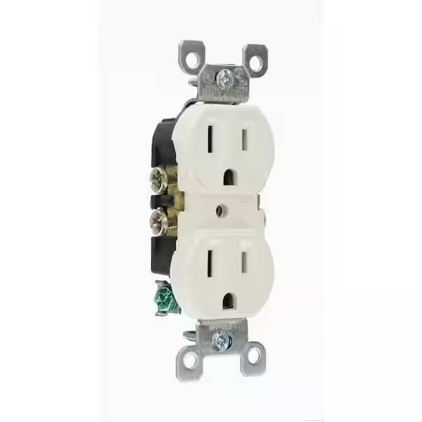 10 Pack Outlet Receptacle 125V 15 Amp Duplex Residential Dual Electrical Wall
