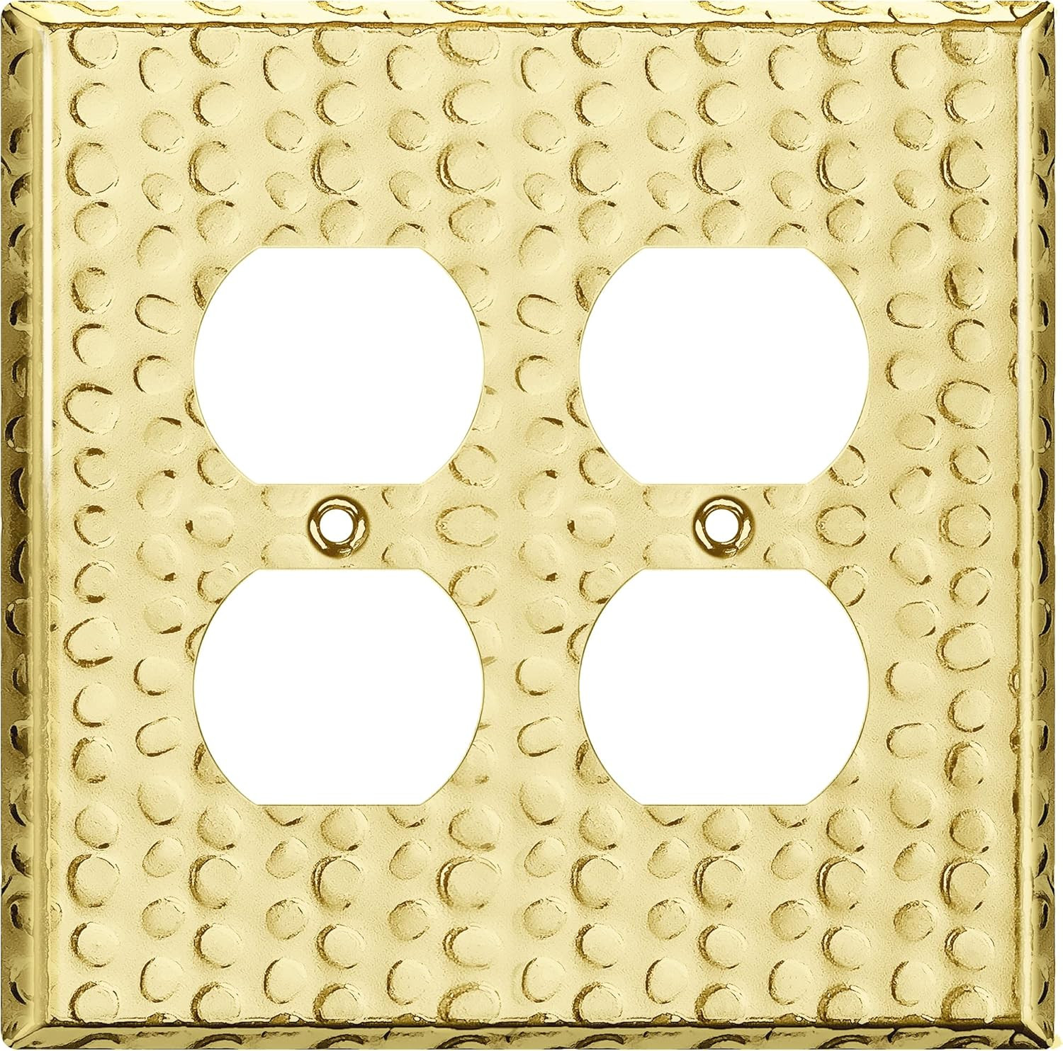 Duplex Receptacle Metal Wall Plate, Outlet Cover, Corrosion Resistant, Mid-Size