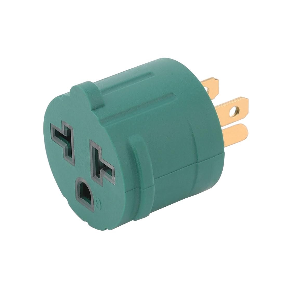 Nema 15A to 20A Plug Adapter, ETL Listed, 15A 125V, Green, PVC, 4 in 1 AC Power