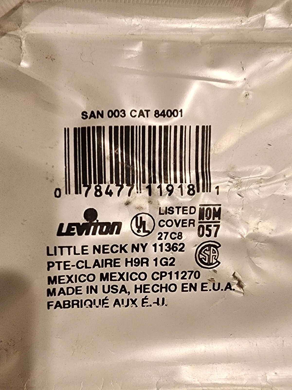 Leviton 003-84001 Stainless Steel Toggle Switch Wall plate – New Old Stock