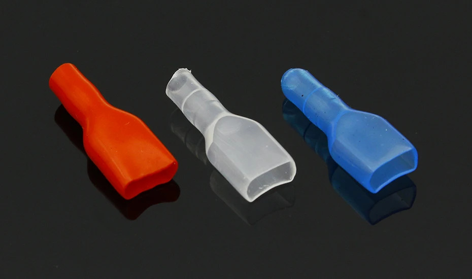 50pcs Cover Case for 6.3mm Crimp Terminal Spade Connector 6.3 terminal cap