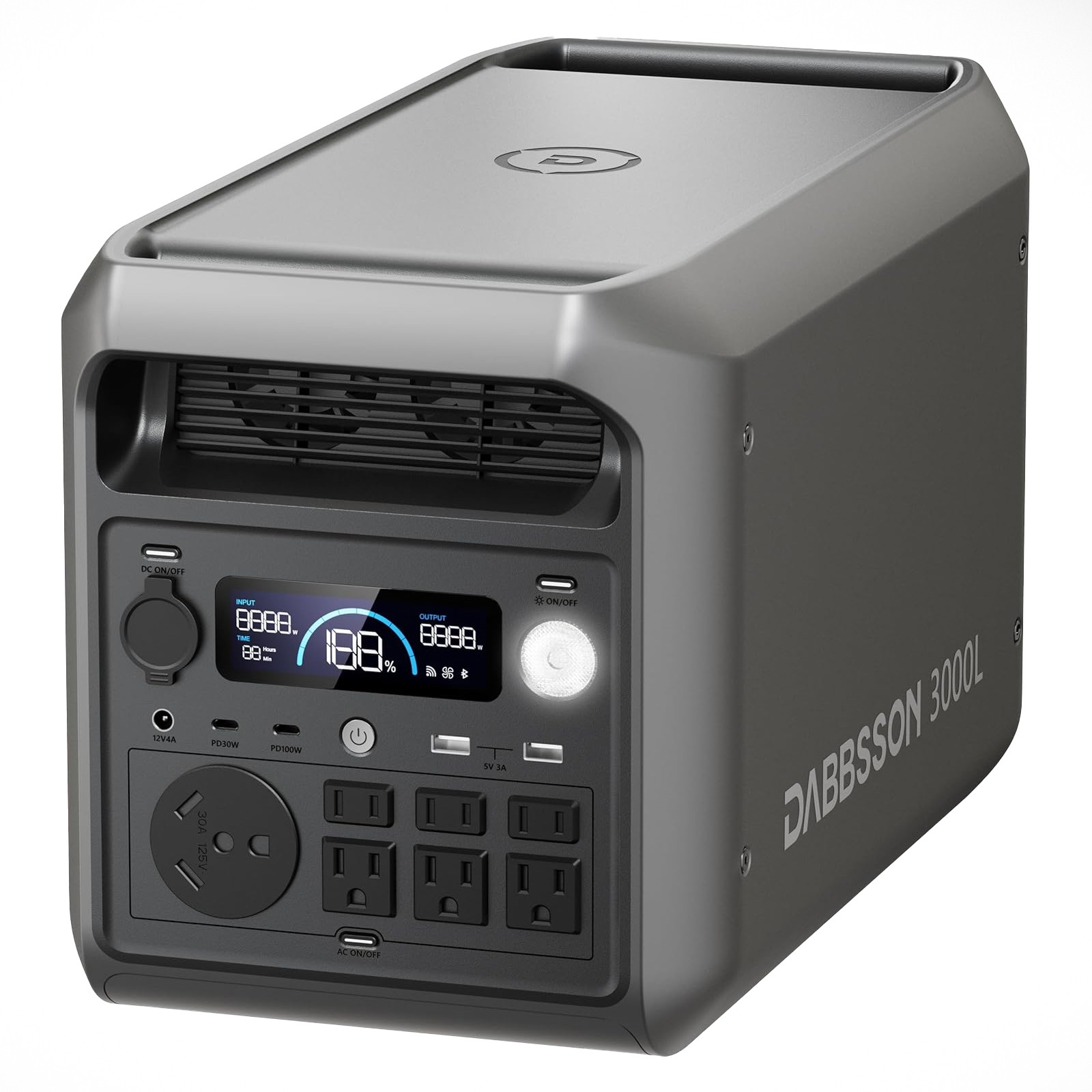 Dabbsson 3000W 3072Wh Portable Power Station Generator for Camping Home Back-up