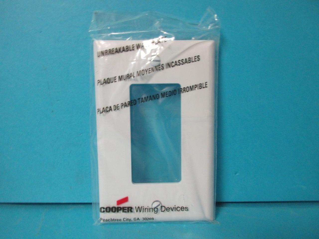 20 Eaton White Decorator 1G UNBREAKABLE MidSize Wallplate GFI GFCI Covers PJ26W