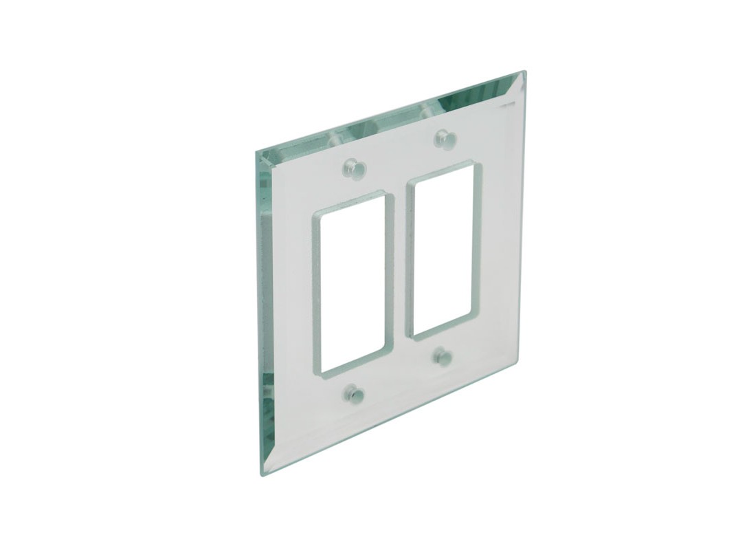 FHC MP13C Clear Double Decorator/Rocker Glass Mirror Plate