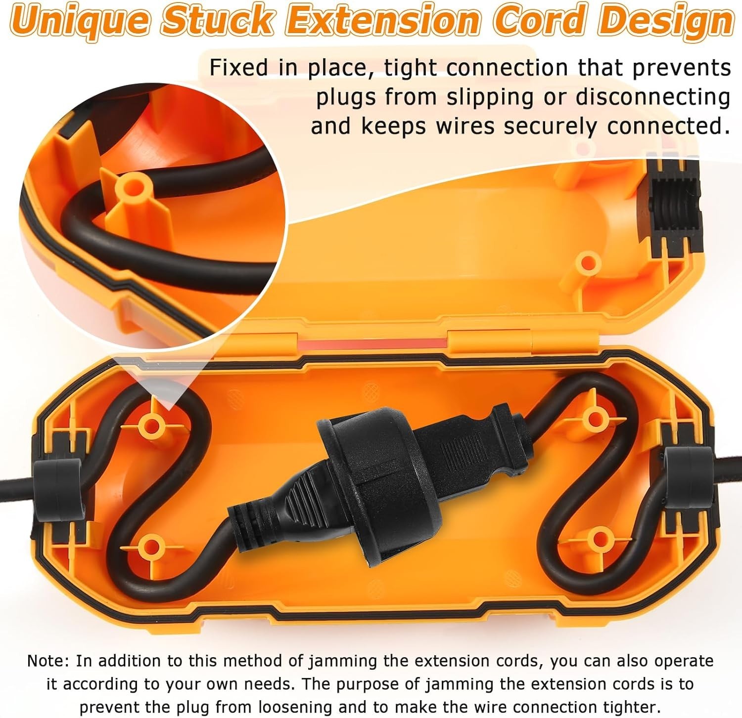 2 Pack Extension Cord Cover Waterproof, Ip54 Cover Box, Unique Stuck Extension