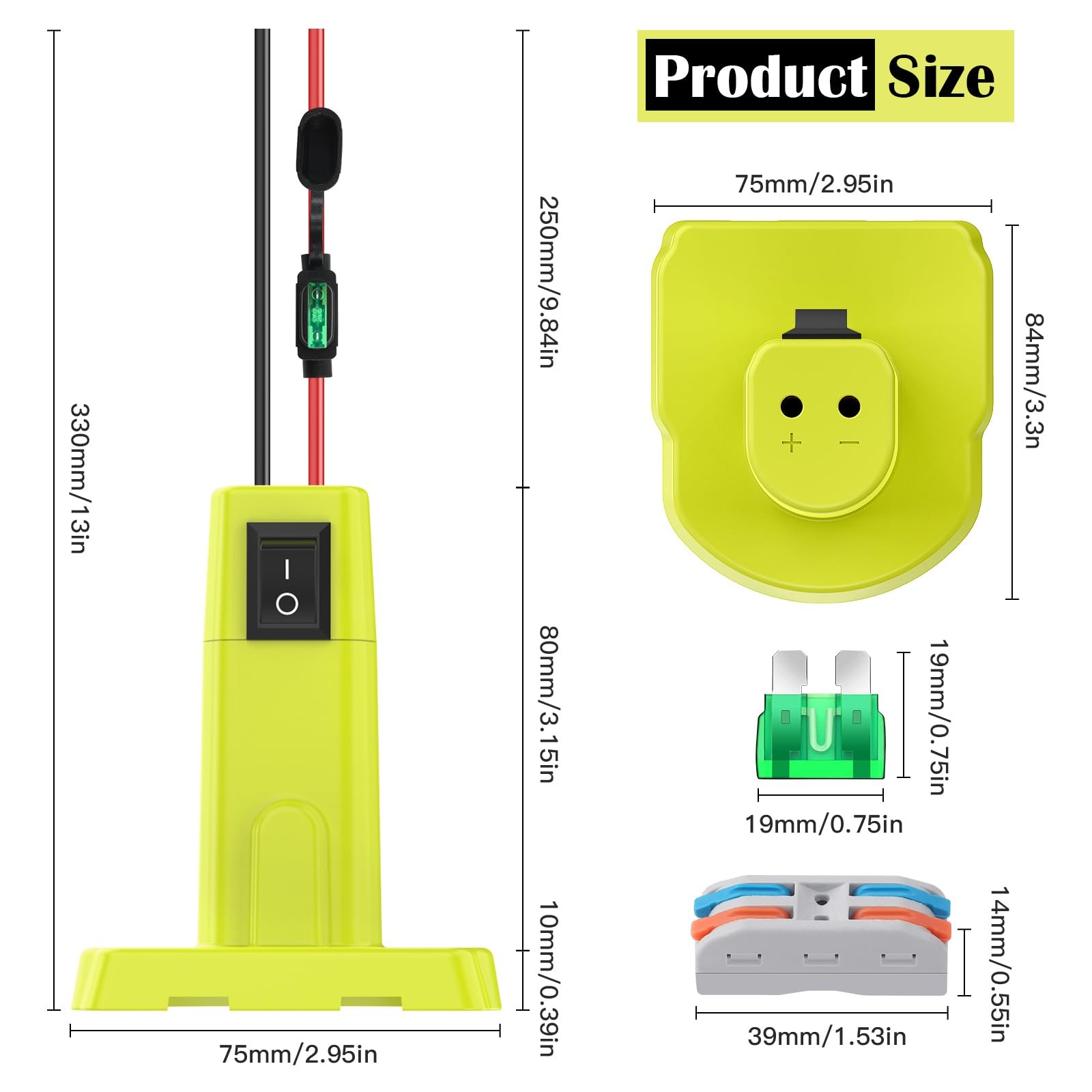 1 Packs Power Wheel Adapter for Ryobi 18V Battery 1-PACK