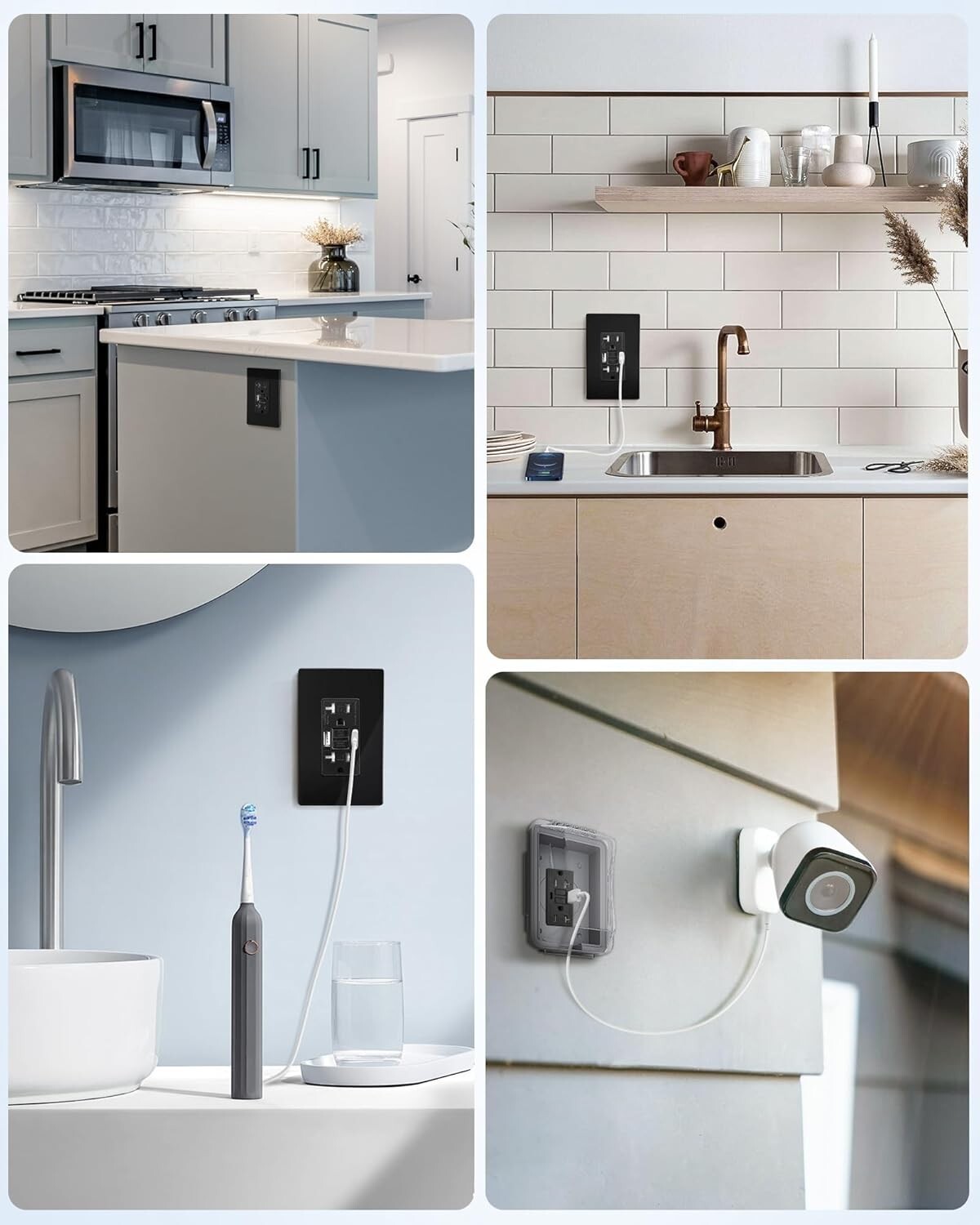 SURAIELEC 20 Amp GFCI Outlet with USB ports-A-C, Tamper resistant