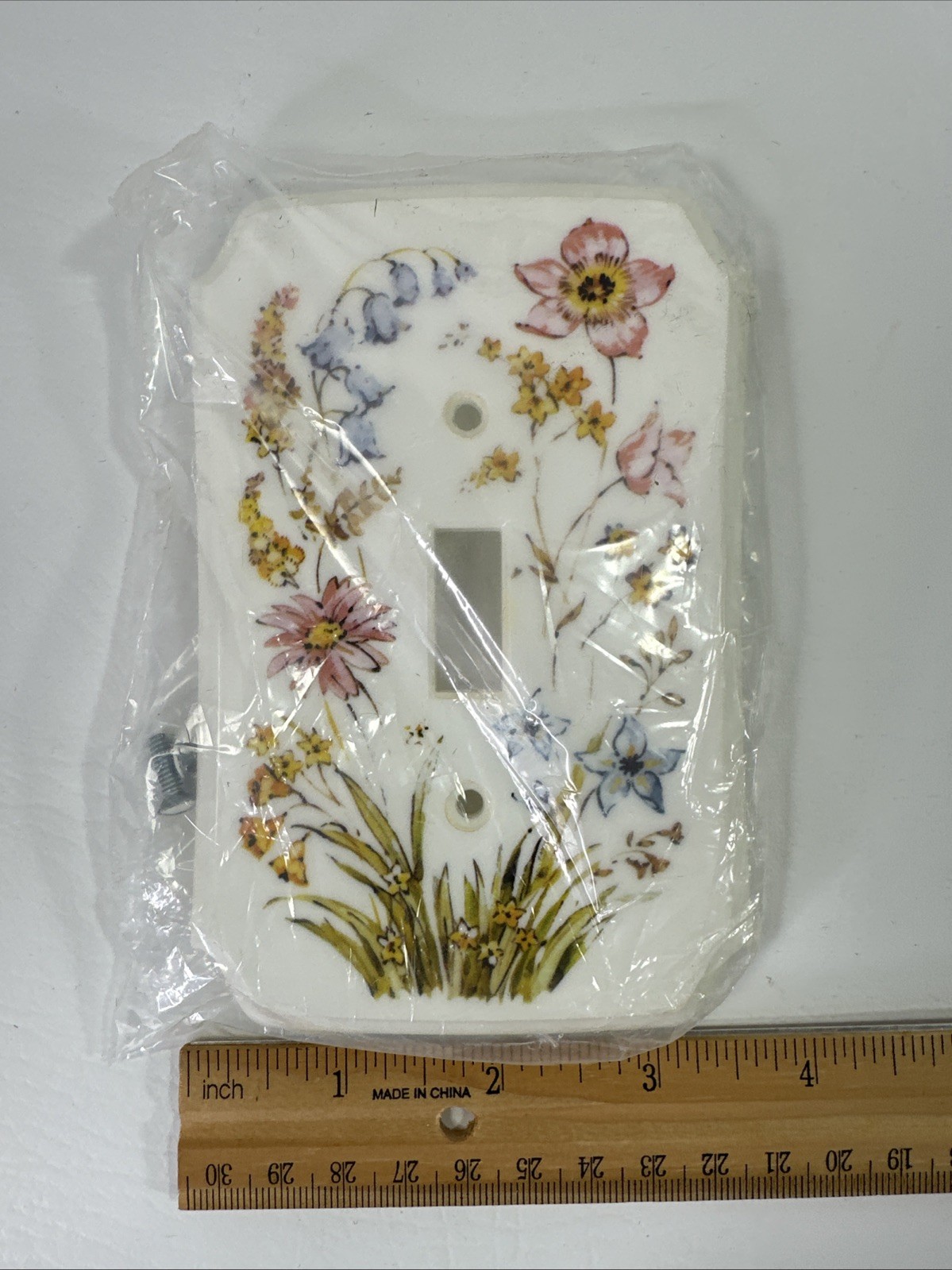 Vintage Porcelain Ceramic Wall Outlet Cover Gold Mixed Sear Lot Of 6 NOS