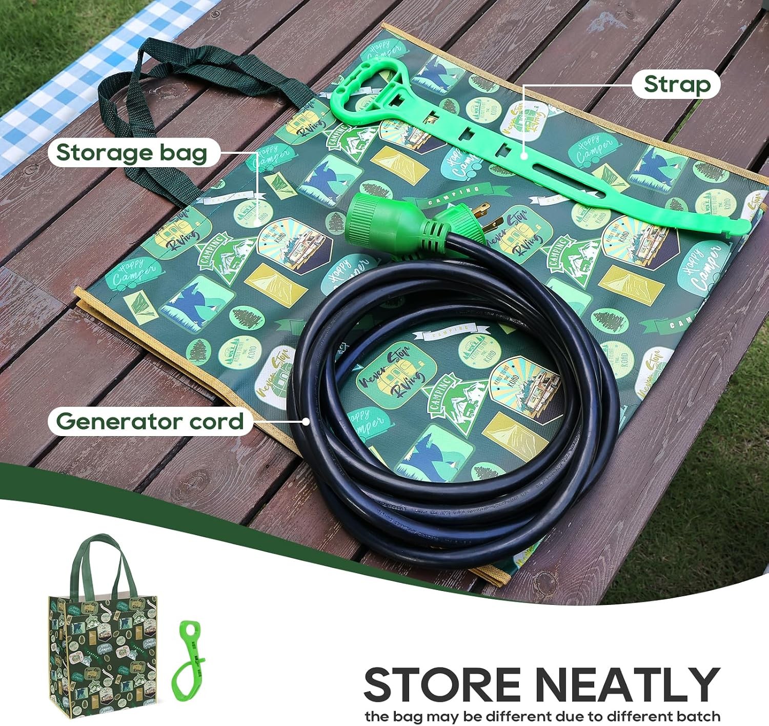 30 Amp 25 Foot Generator Extension Cord, NEMA L14-30P/L14-30R, 125/250V