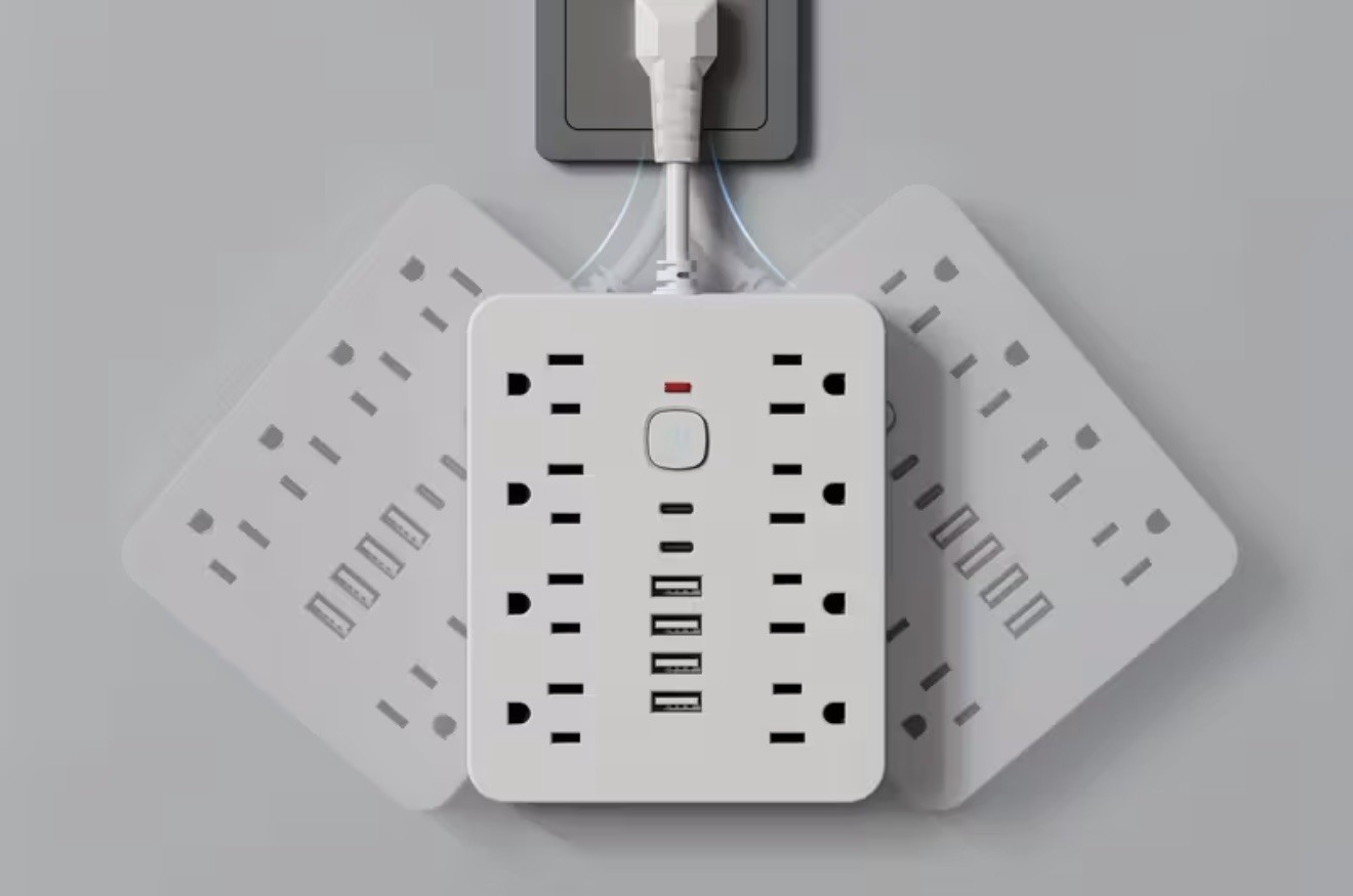 14 in 1 Power Strip Surge Protector 8 Outlets 4 USB 2 Type C Multi Plug NEW
