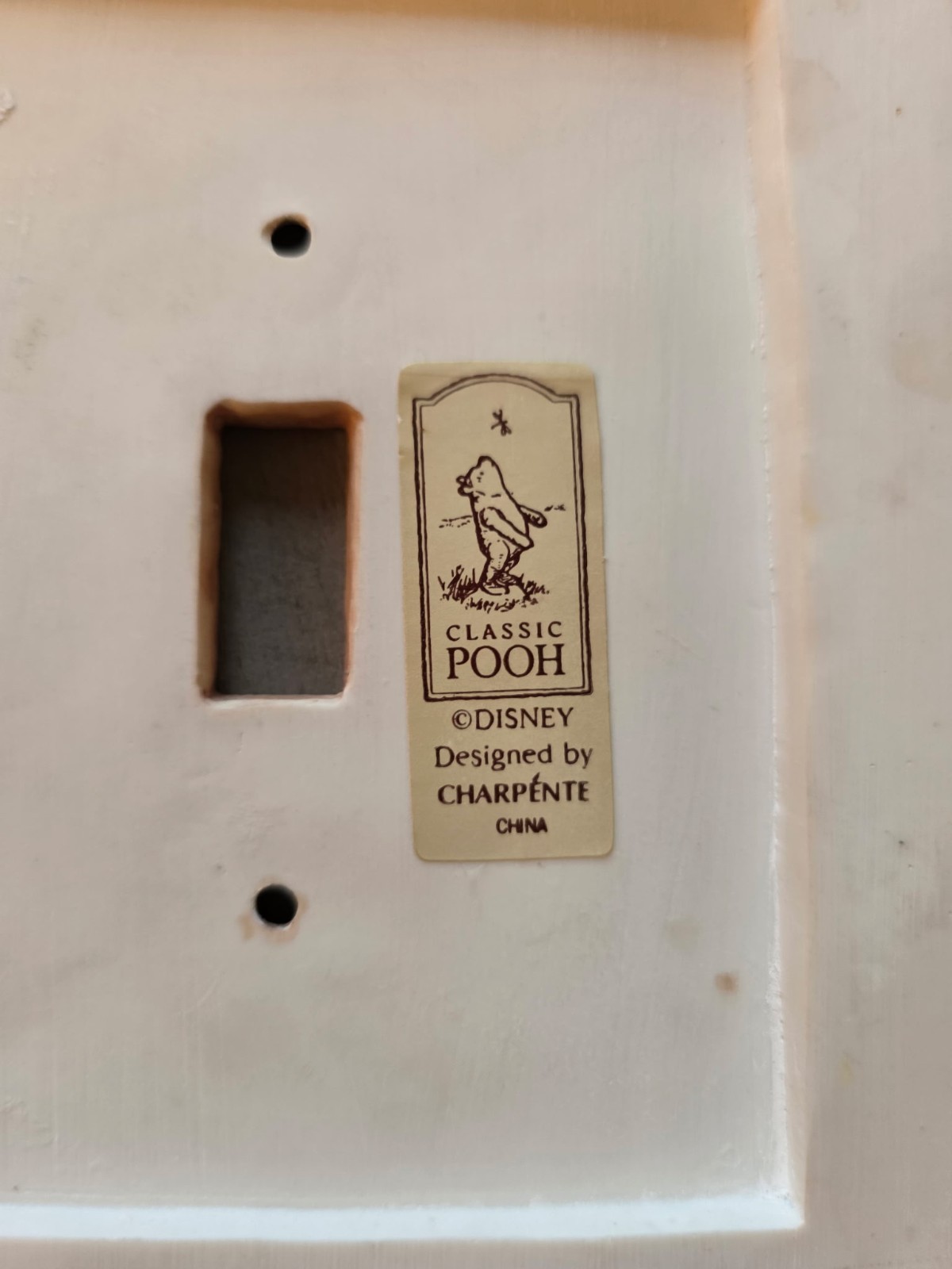 Disney Classic Pooh Charpente Resin Toggle Switch Wall Plate Cover