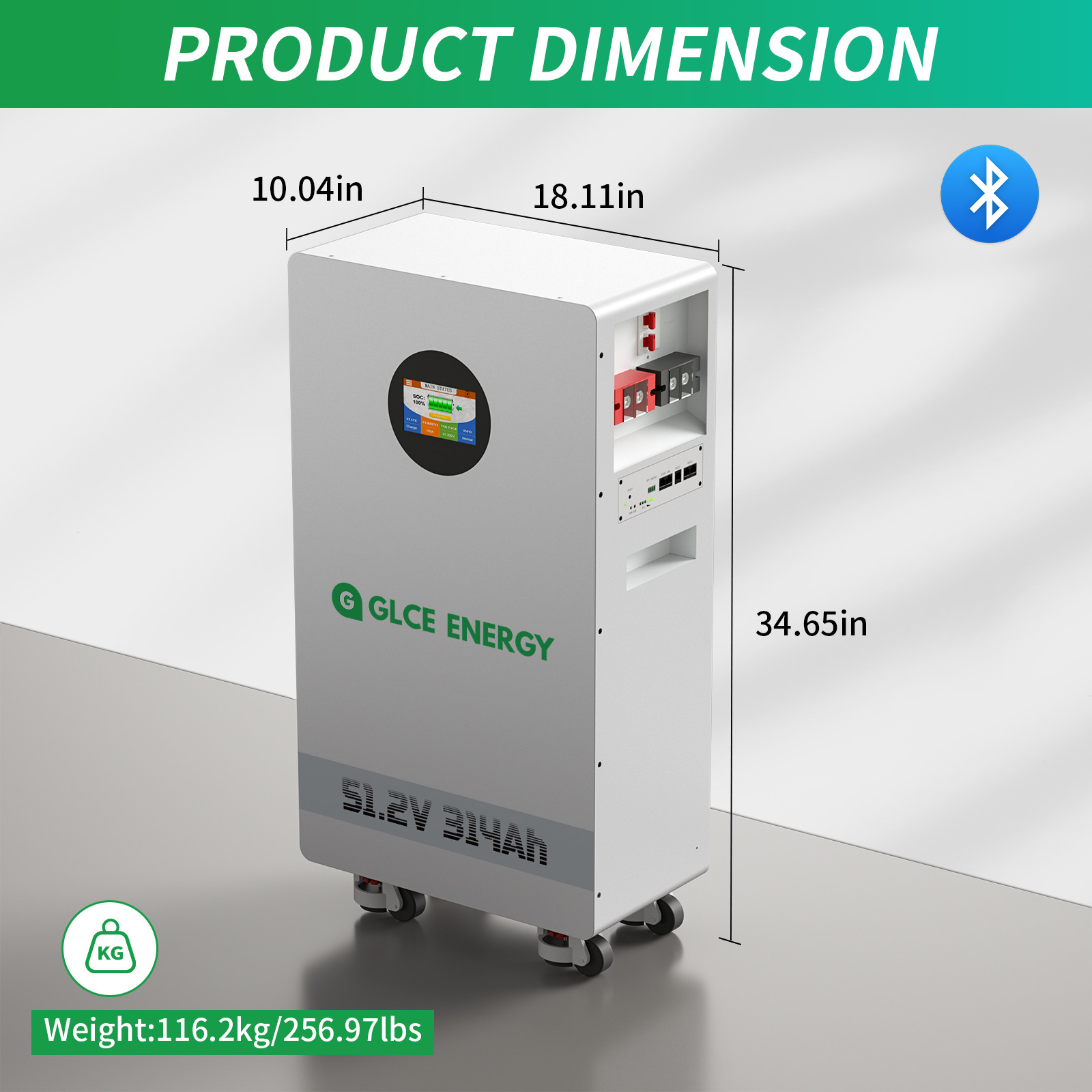 32.15kWh 2Pack 48V 314AH LiFePO4 Battery Vertical Standing Backup