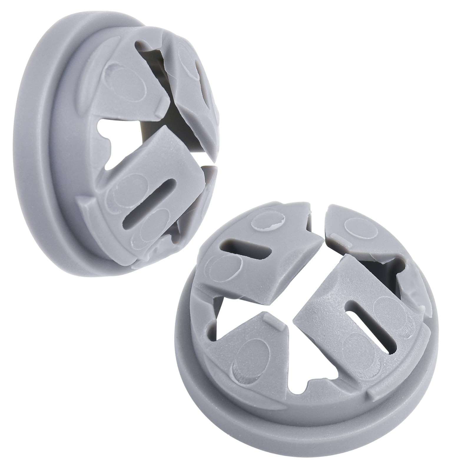 30pcs 3/8 Inch Non Metallic Button Push-in Cable Connector, Connector Gray