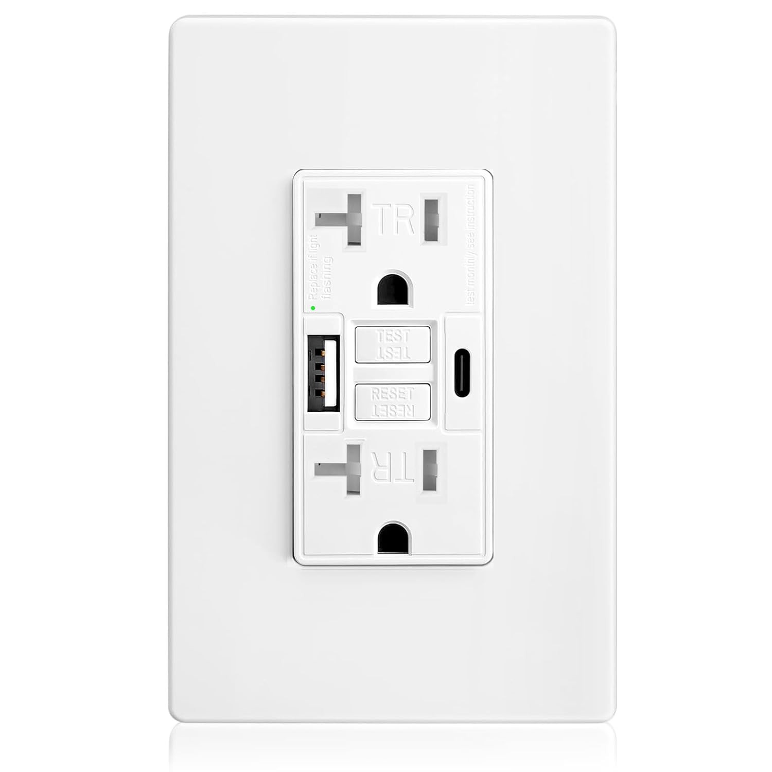 GFCI Outlet 20 Amp, ETL Listed, Charging Power Outlet with USB C & USB a Port…