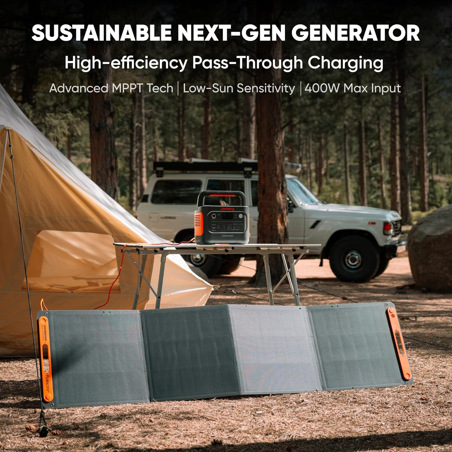 Solar Generator 1000 V2 with 200W Solar Panel,1070Wh Portable Power Station Life