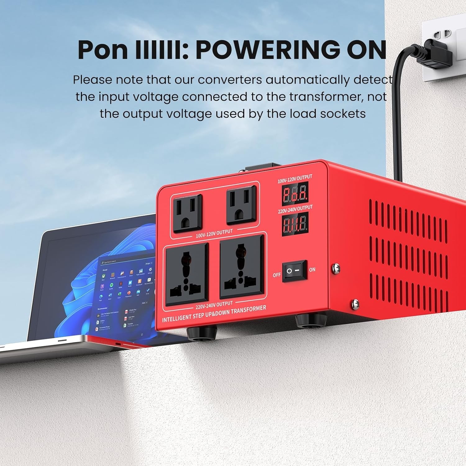 1500W Voltage Transformer Power Converter(110V to 220V, 220V to 110V) XX194